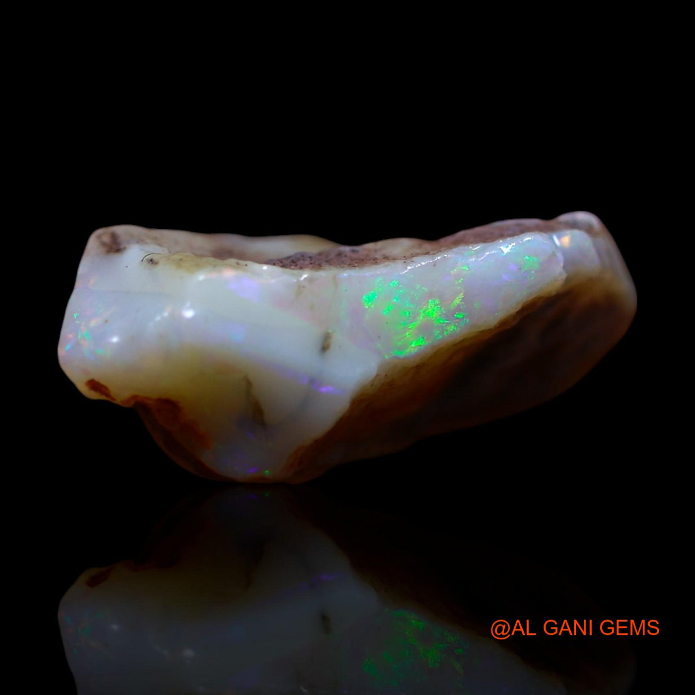 Natural Fire Opal Gemstone 10.00 Cts Loose Fancy Rough From Australia 21x13x8 mm RF-774