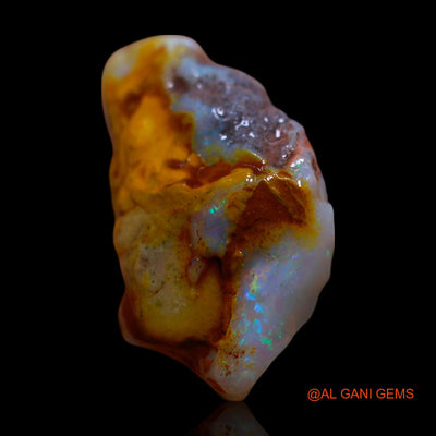 Natural Fire Opal Gemstone 10.00 Cts Loose Fancy Rough From Australia 21x13x8 mm RF-774