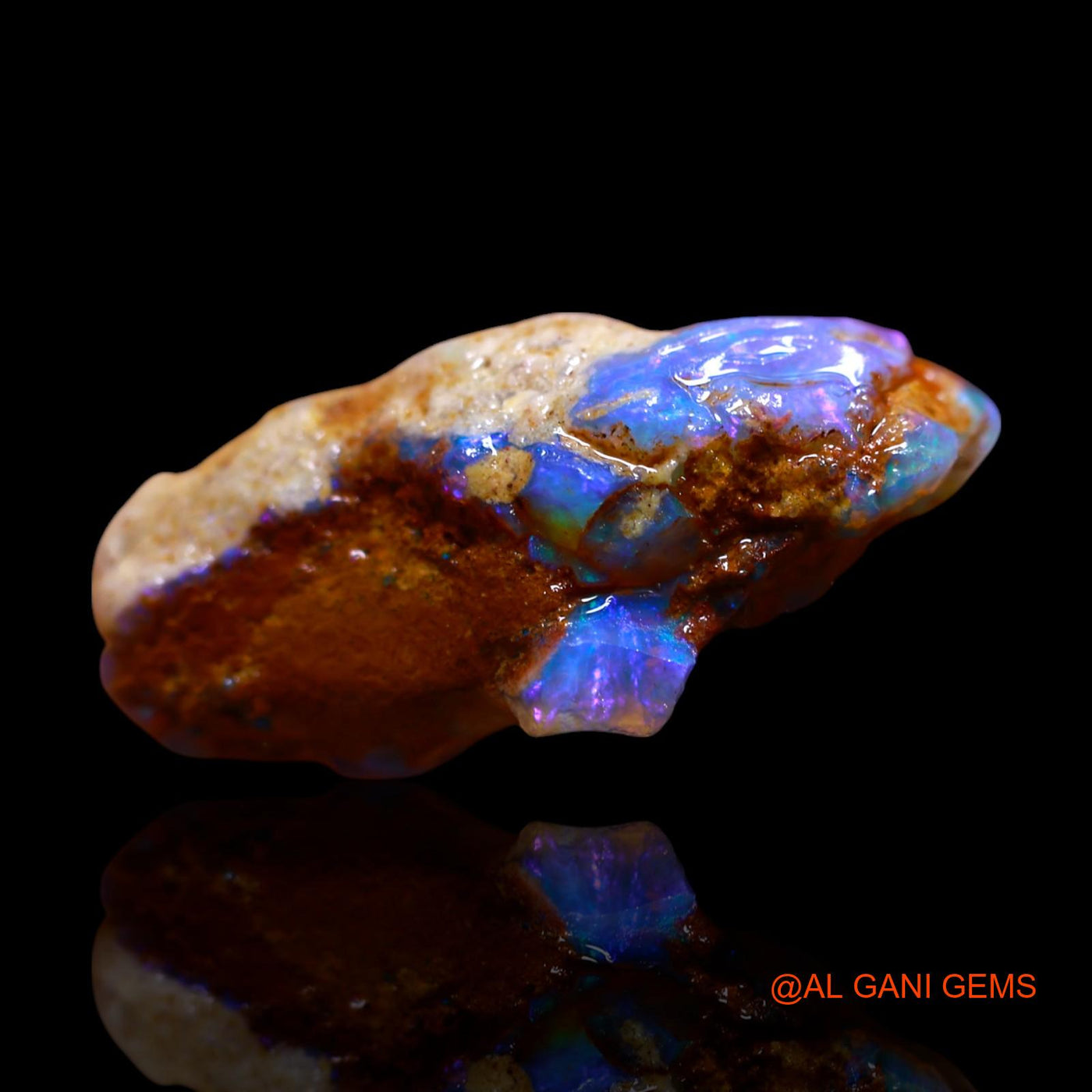 Natural Fire Opal Gemstone 9.00 Cts Loose Fancy Rough From Australia 22x11x9 mm RF-779