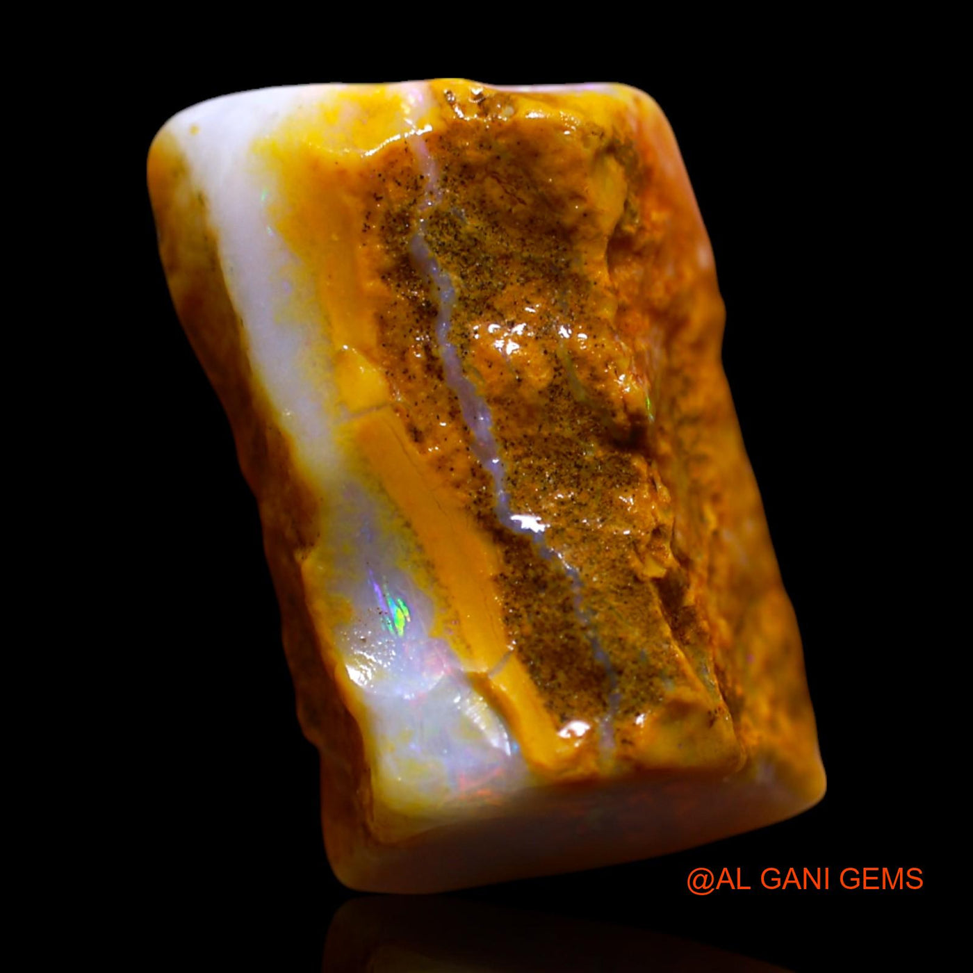11.00 Cts Natural Australian Fire Opal Loose Gemstone Fancy Rough 19x11x8 mm RF-781