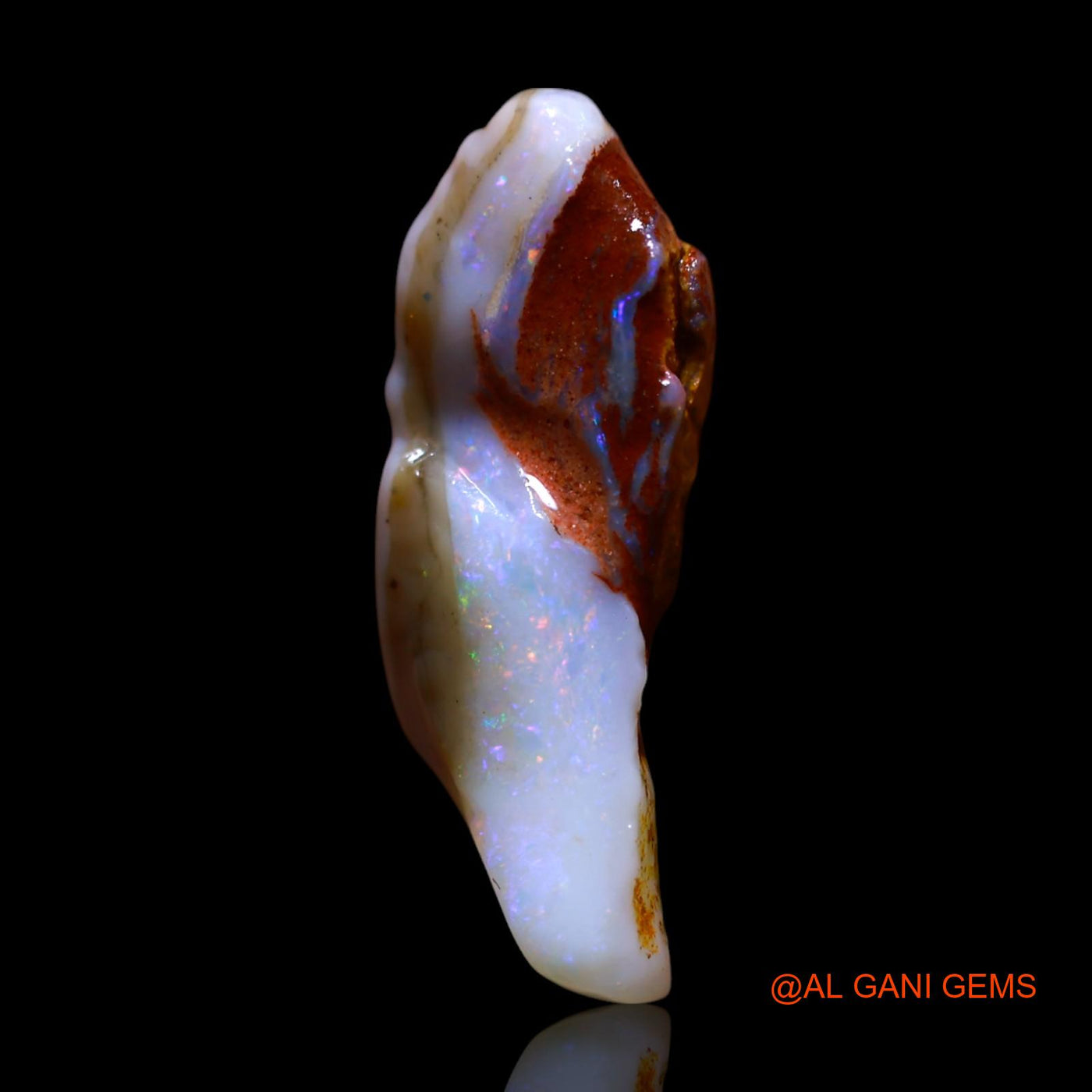 Natural Untreated Fire Opal Loose Gemstone Fancy Rough From Australia 8.00 Cts 22x13x6 mm RF-792