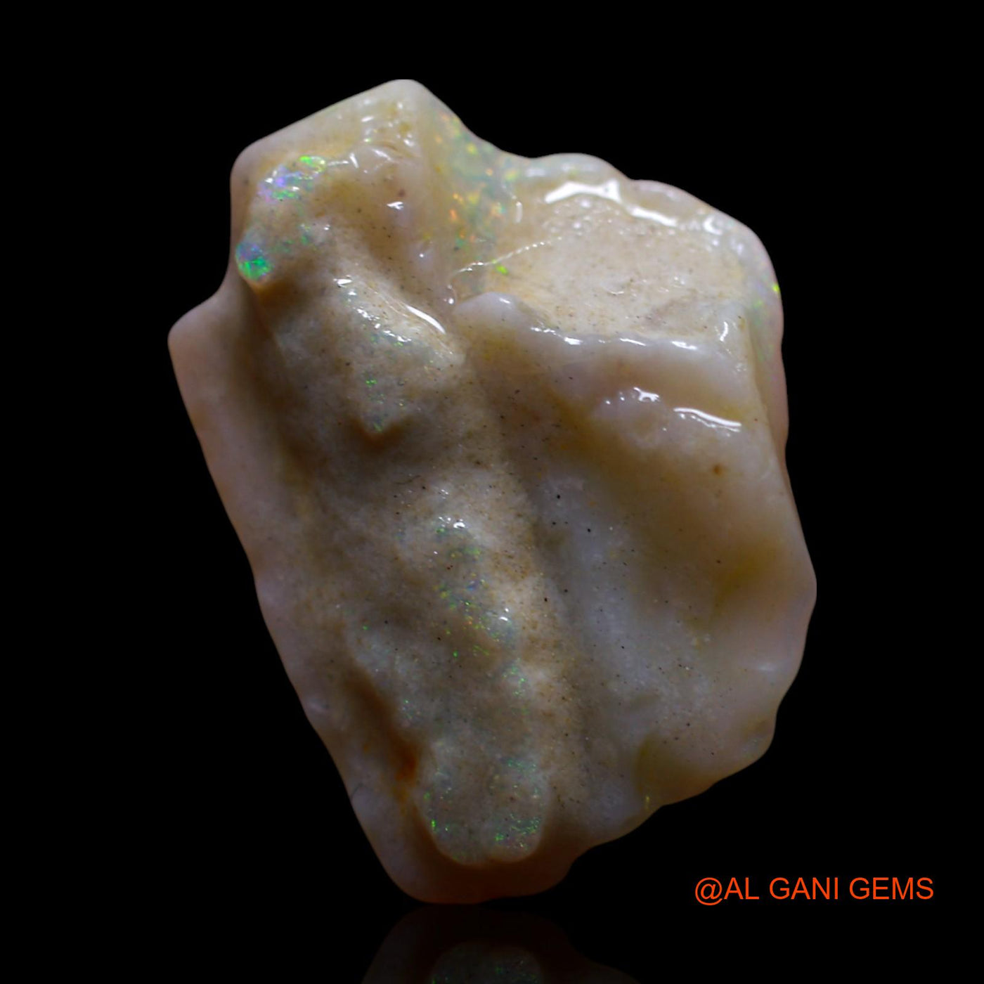 Natural Untreated Fire Opal Loose Gemstone Fancy Rough From Australia 8.00 Cts 19x14x8 mm RF-807