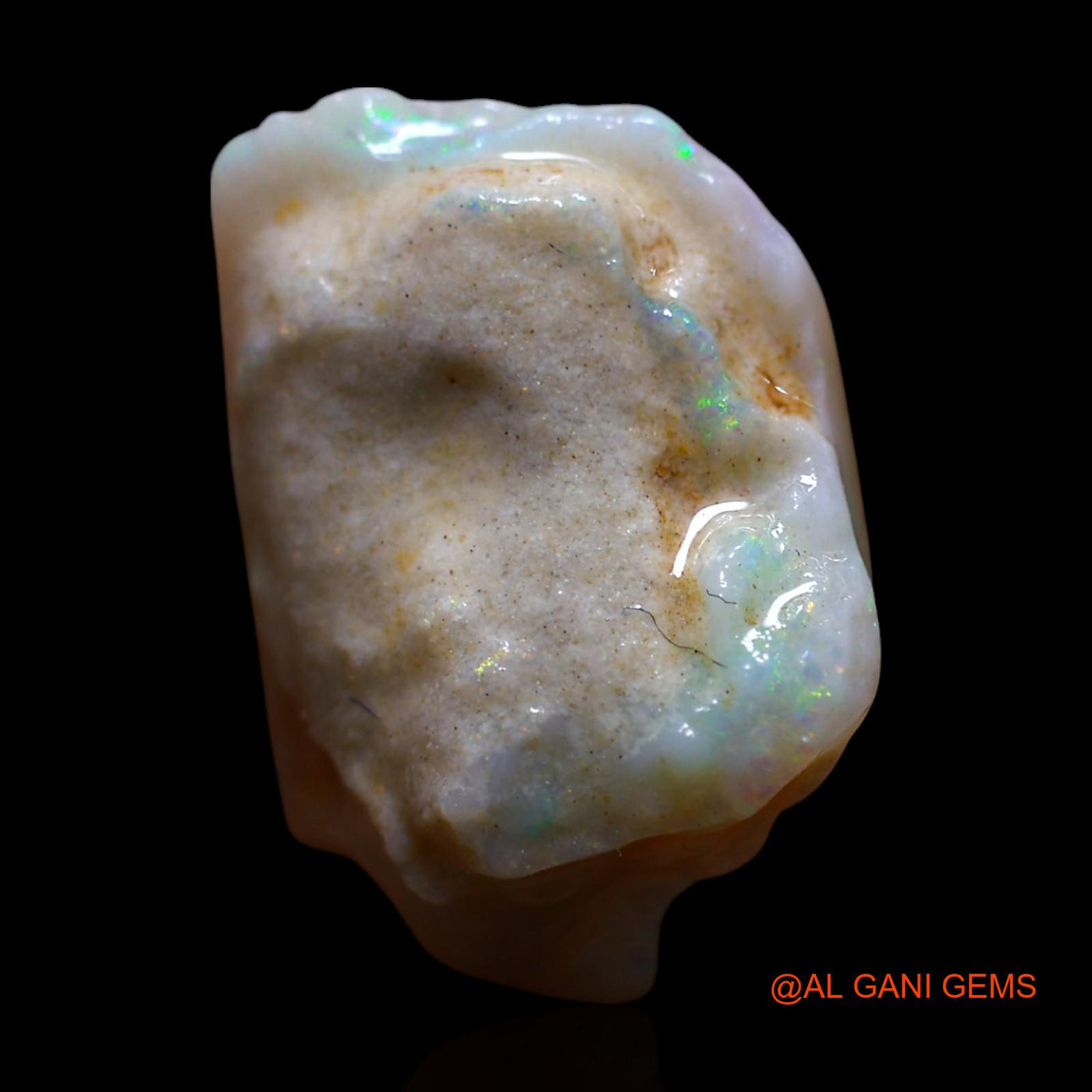 Natural Untreated Fire Opal Loose Gemstone Fancy Rough From Australia 8.00 Cts 19x14x8 mm RF-807