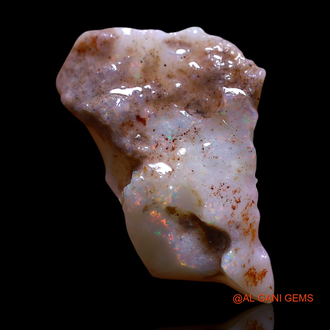 Natural Untreated Fire Opal Loose Gemstone Fancy Rough From Australia 5.00 Cts 18x13x5 mm RF-821
