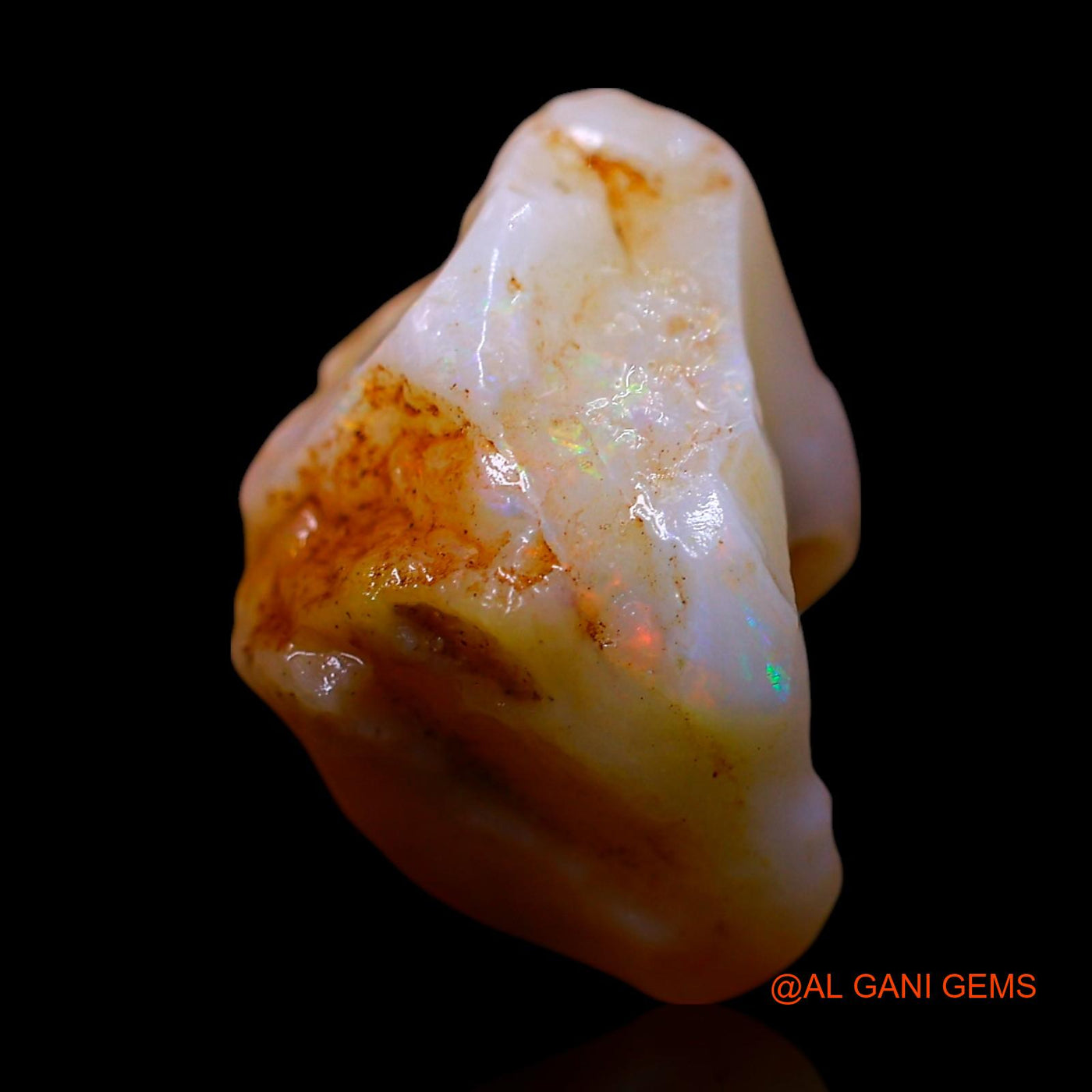 Natural Untreated Fire Opal Loose Gemstone Fancy Rough From Australia 7.00 Cts 15x12x9 mm RF-82