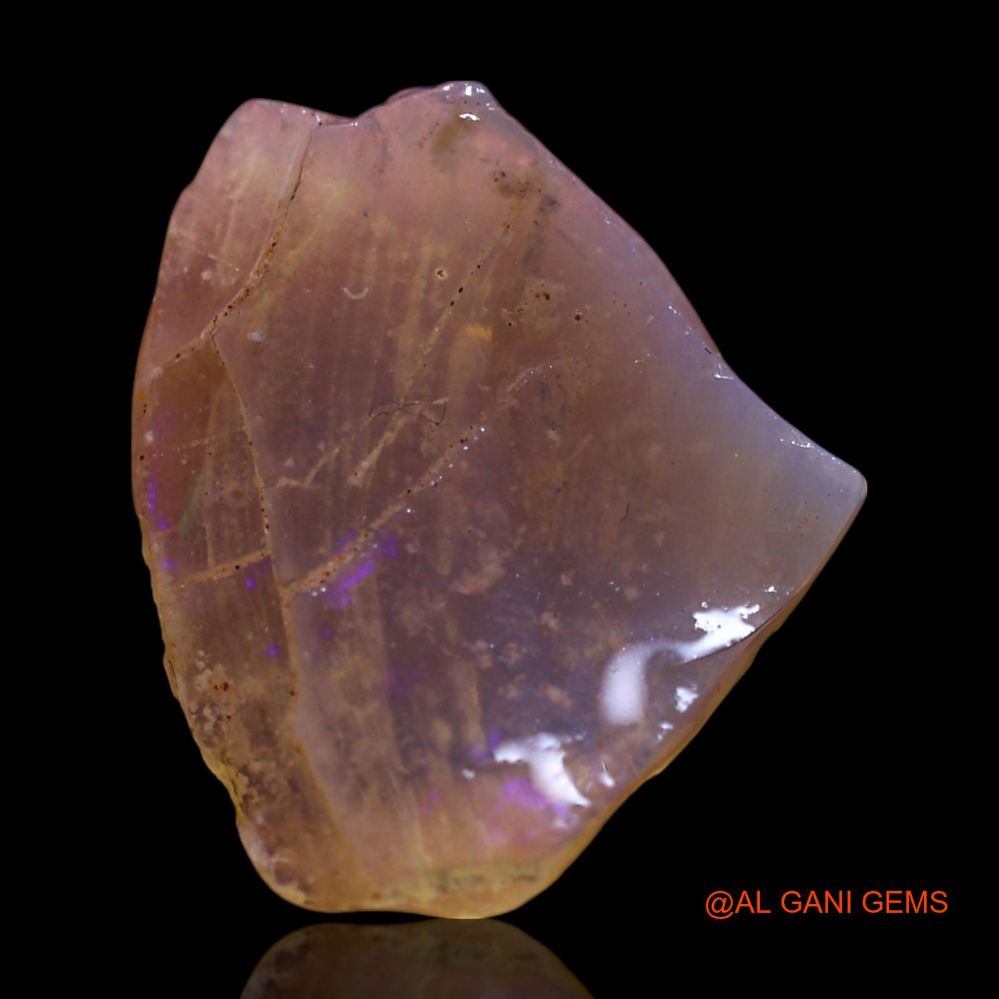 3.00 Cts Unheated Australian Fire Opal Loose Gemstone Fancy Rough Natural 17x15x2 mm RF-839