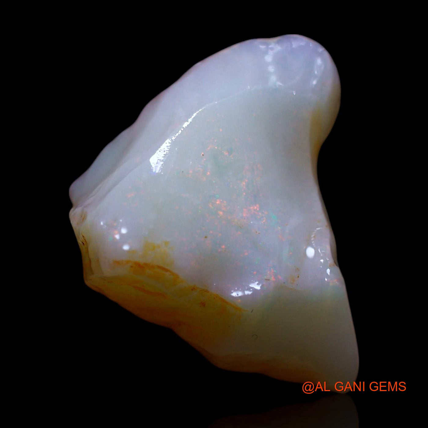 Natural Untreated Fire Opal Loose Gemstone Fancy Rough From Australia 7.00 Cts 16x13x7 mm RF-849