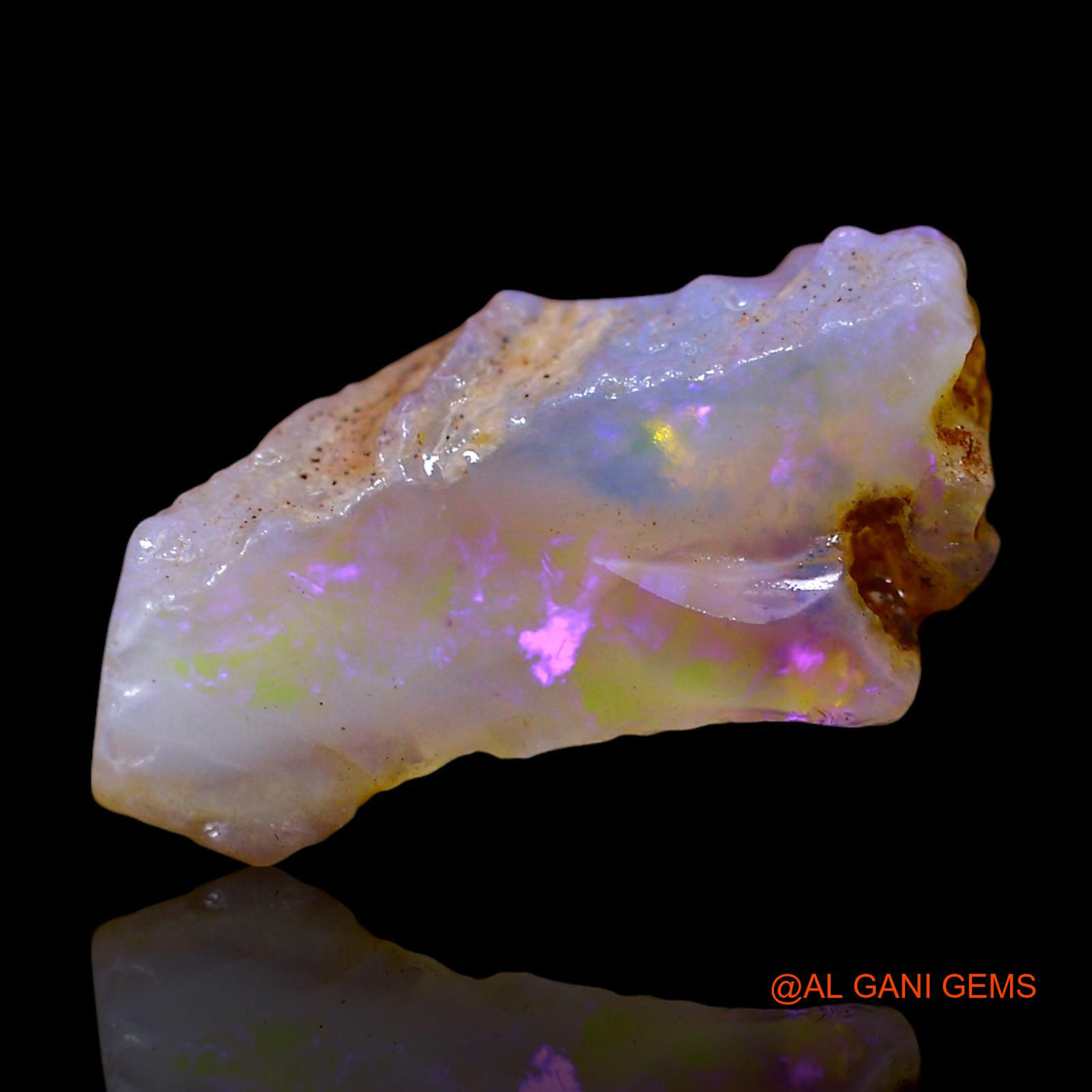 Natural Untreated Fire Opal Loose Gemstone Fancy Rough From Australia 3.00 Cts 17x9x6 mm RF-84