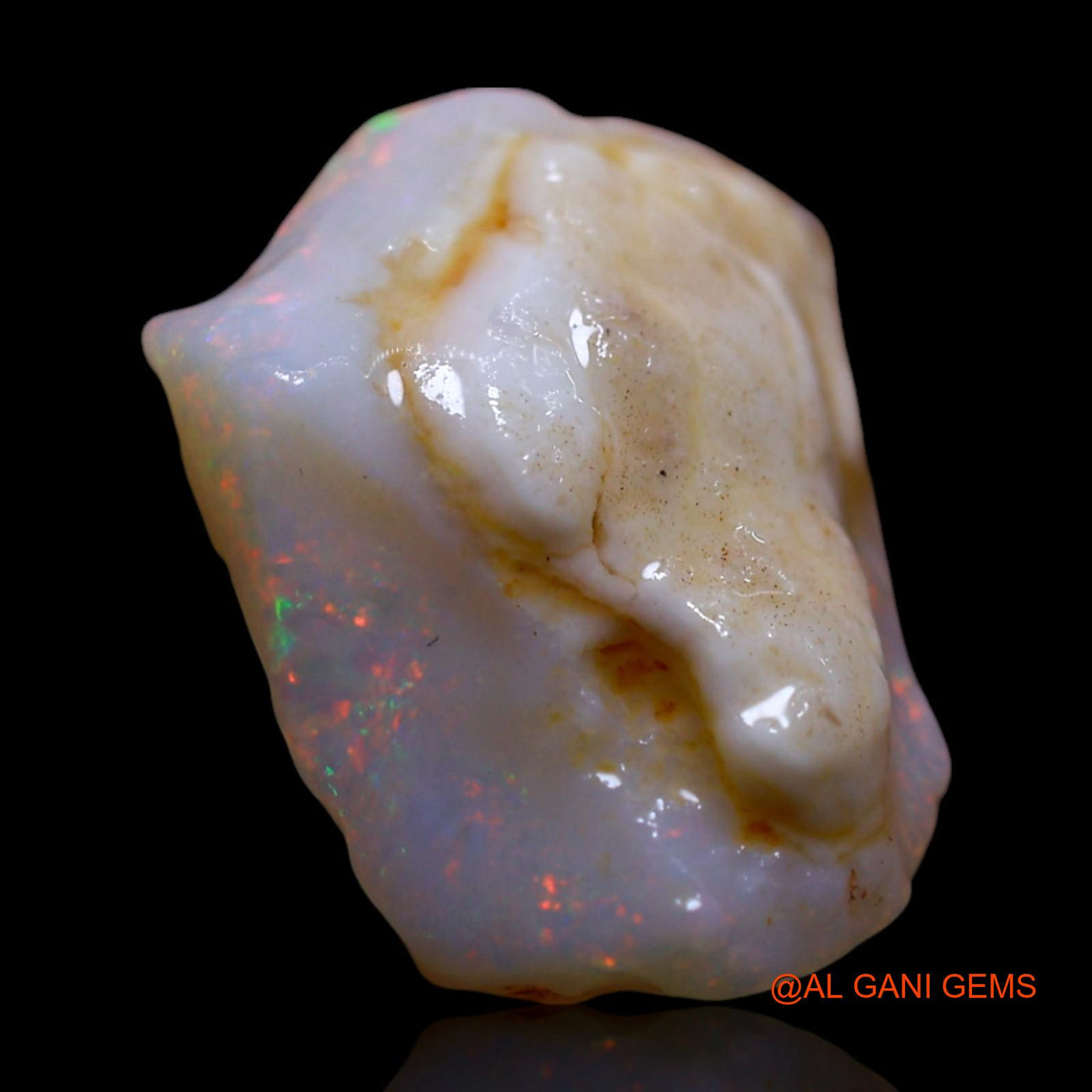 Natural Untreated Fire Opal Loose Gemstone Fancy Rough From Australia 6.00 Cts 16x13x6 mm RF-857