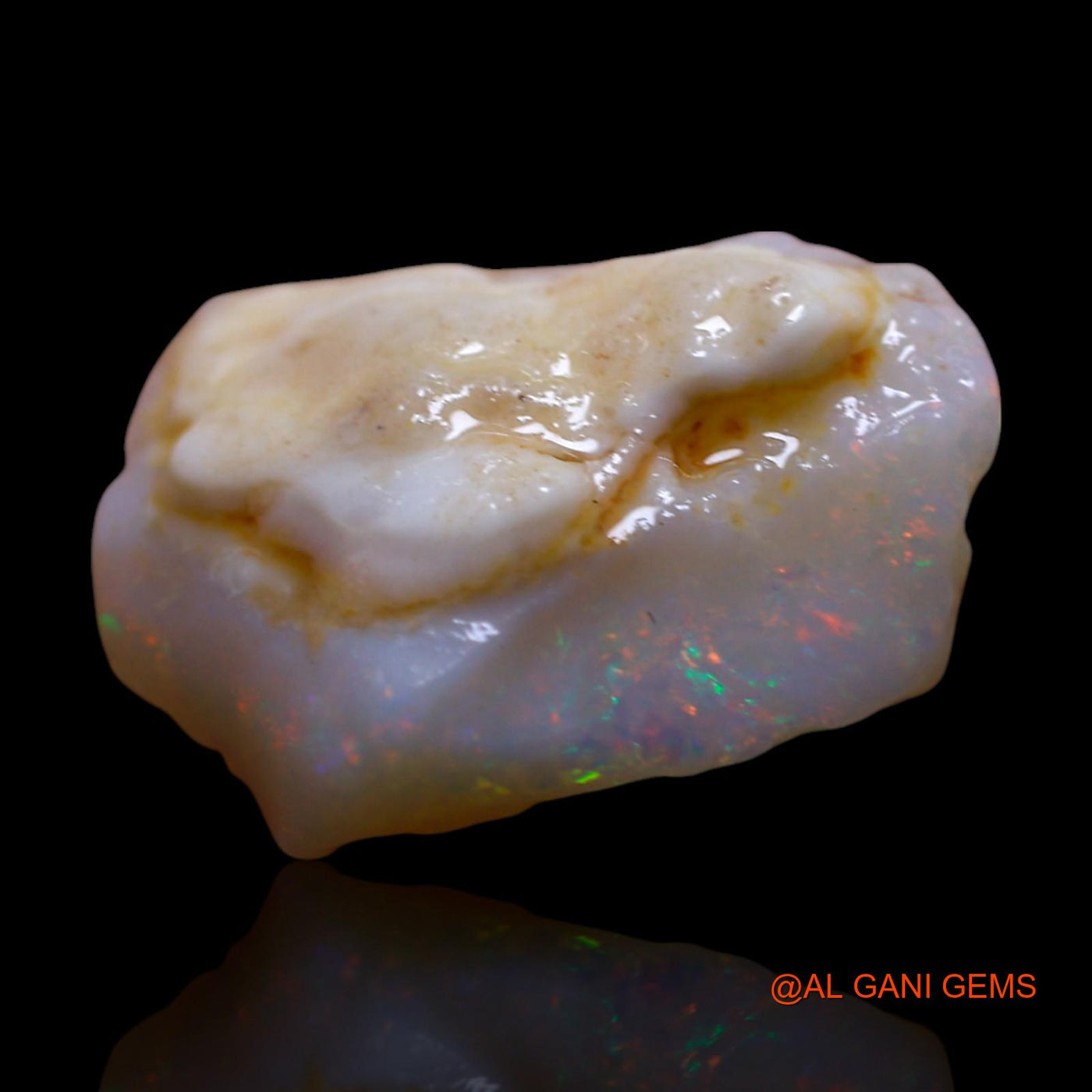 Natural Untreated Fire Opal Loose Gemstone Fancy Rough From Australia 6.00 Cts 16x13x6 mm RF-857