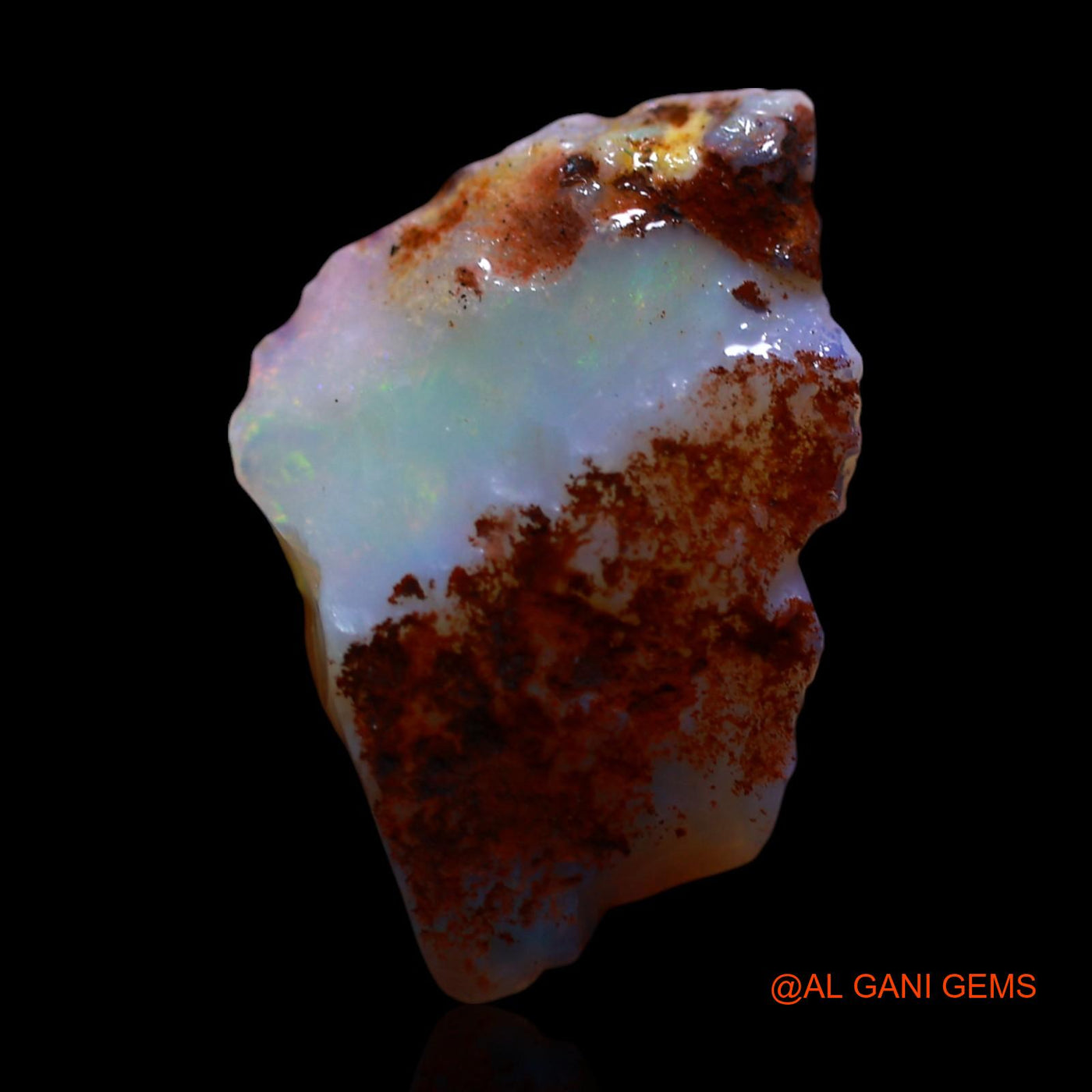 Natural Untreated Fire Opal Loose Gemstone Fancy Rough From Australia 4.00 Cts 18x12x5 mm RF-866