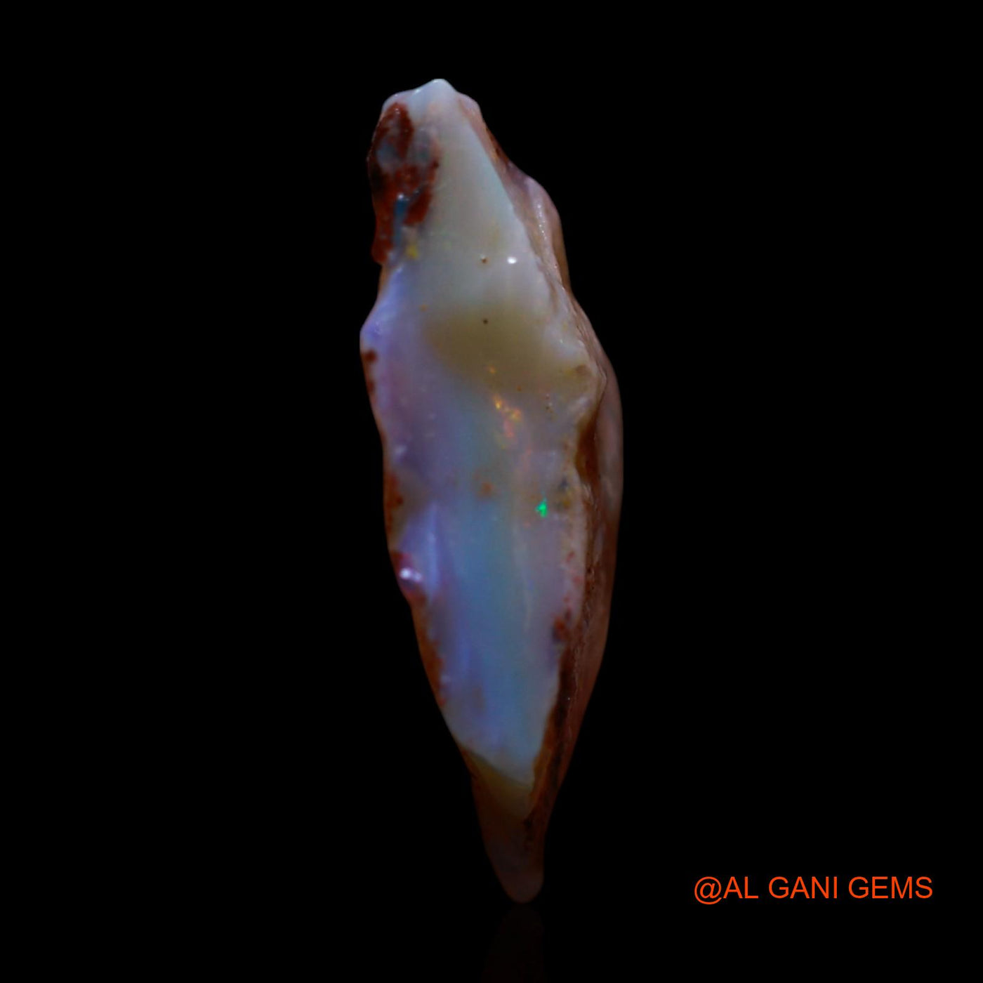 Natural Untreated Fire Opal Loose Gemstone Fancy Rough From Australia 4.00 Cts 18x12x5 mm RF-866