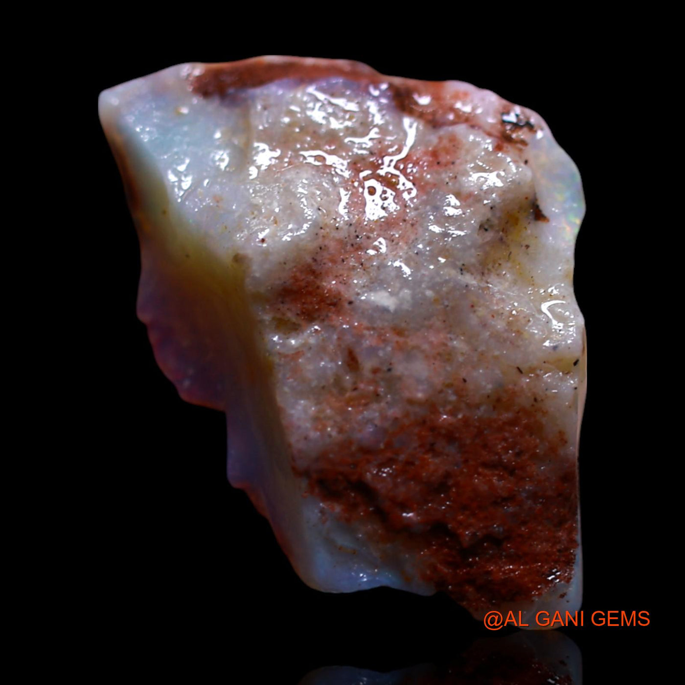 Natural Untreated Fire Opal Loose Gemstone Fancy Rough From Australia 4.00 Cts 18x12x5 mm RF-866
