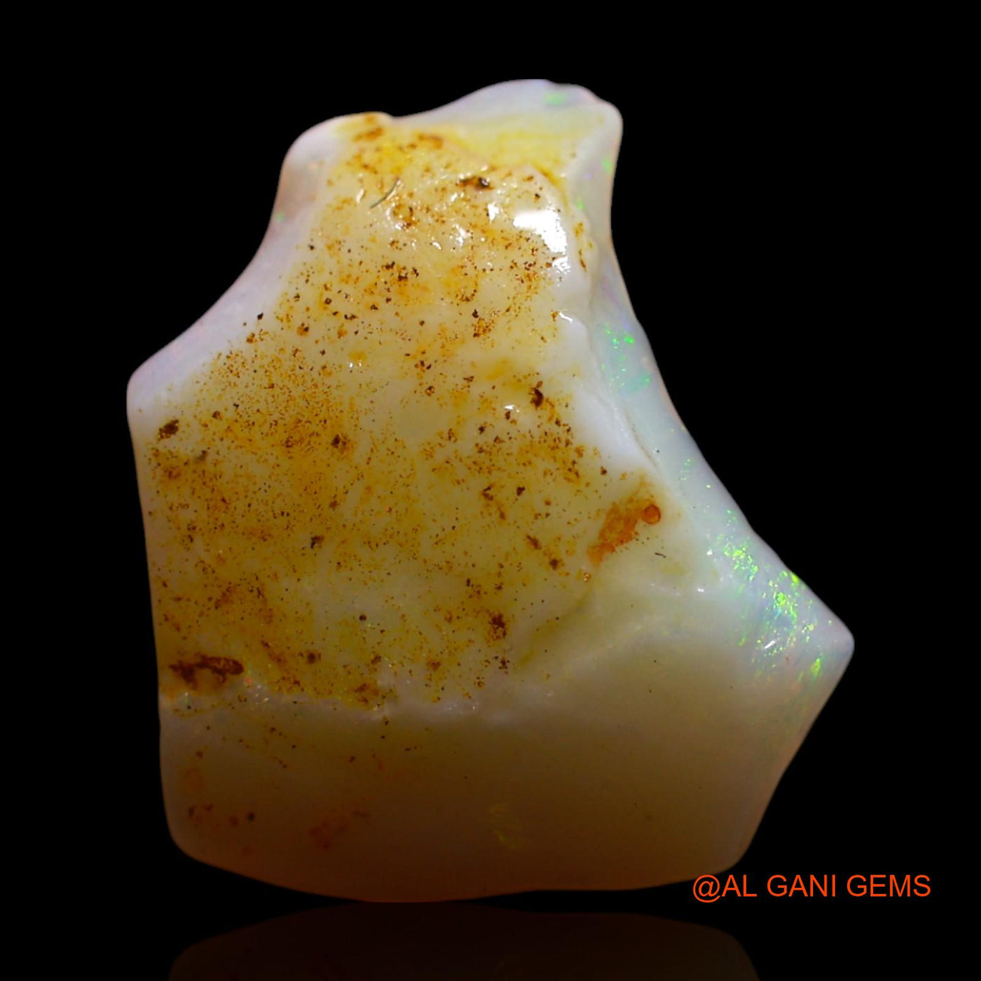 Natural Fire Opal Gemstone 3.00 Cts Loose Fancy Rough From Australia 16x13x4 mm RF-871