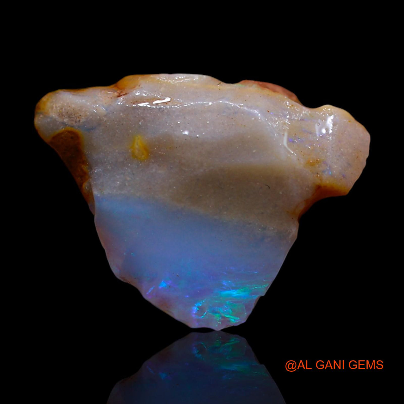 Natural Untreated Fire Opal Loose Gemstone Fancy Rough From Australia 7.00 Cts 17x13x8 mm RF-872
