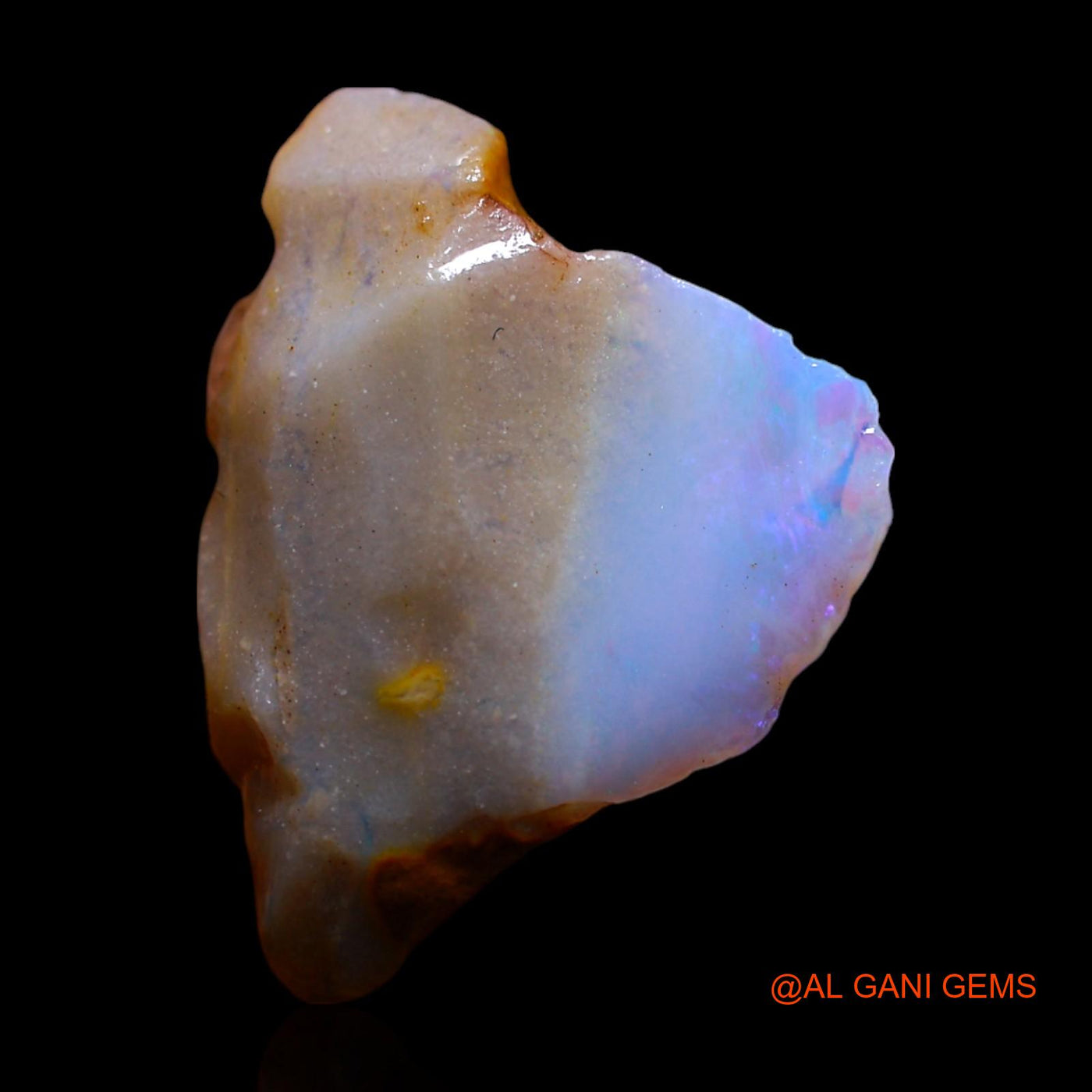 Natural Untreated Fire Opal Loose Gemstone Fancy Rough From Australia 7.00 Cts 17x13x8 mm RF-872
