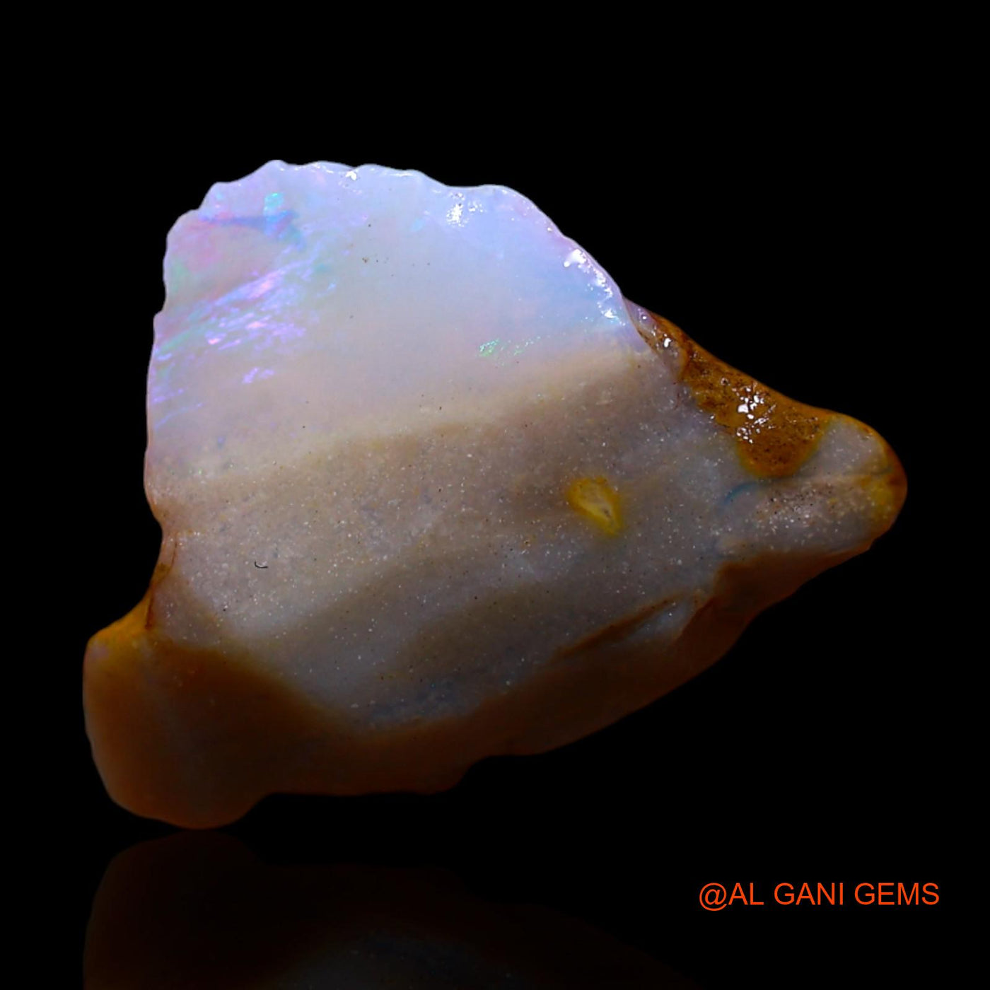 Natural Untreated Fire Opal Loose Gemstone Fancy Rough From Australia 7.00 Cts 17x13x8 mm RF-872