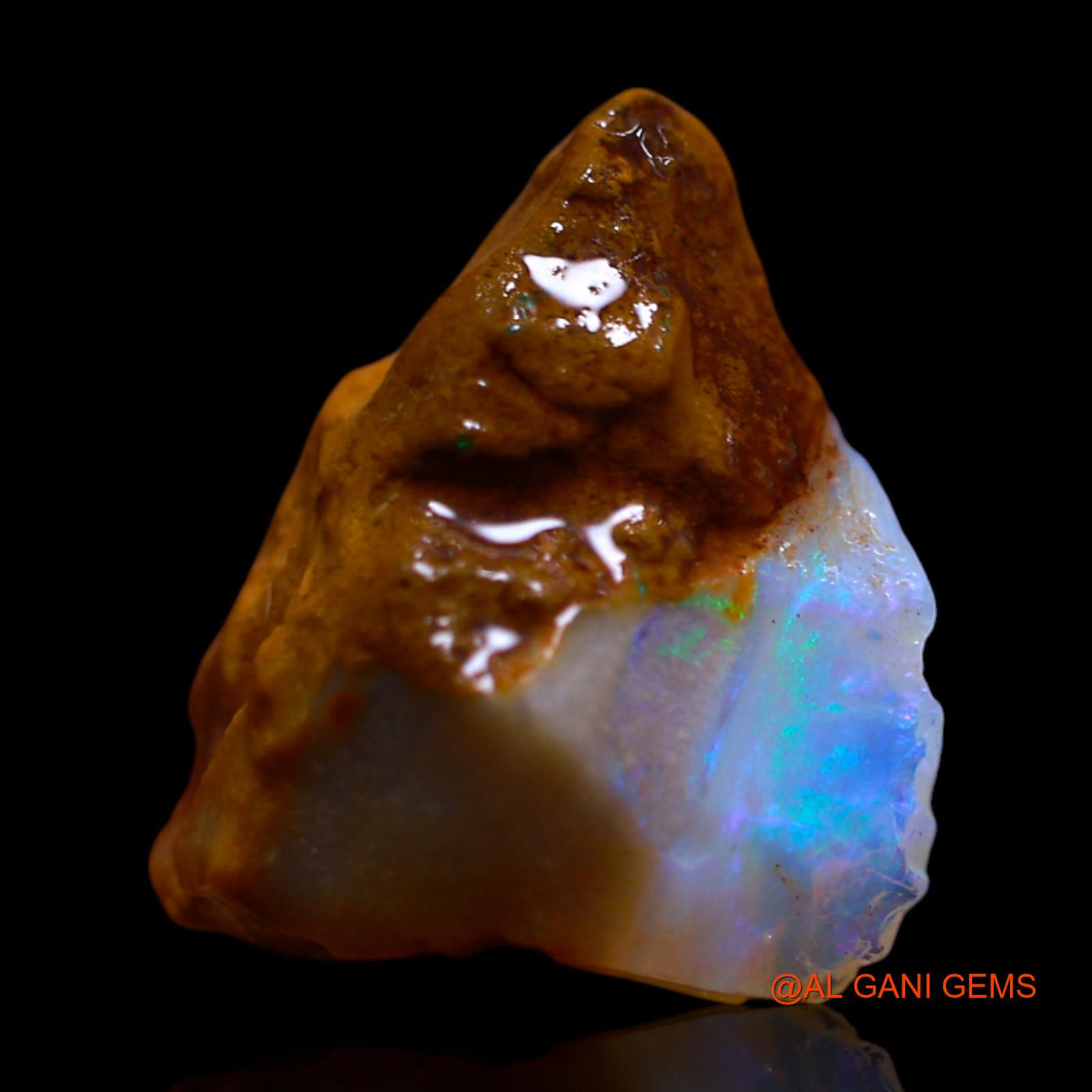 Natural Untreated Fire Opal Loose Gemstone Fancy Rough From Australia 7.00 Cts 17x13x8 mm RF-872