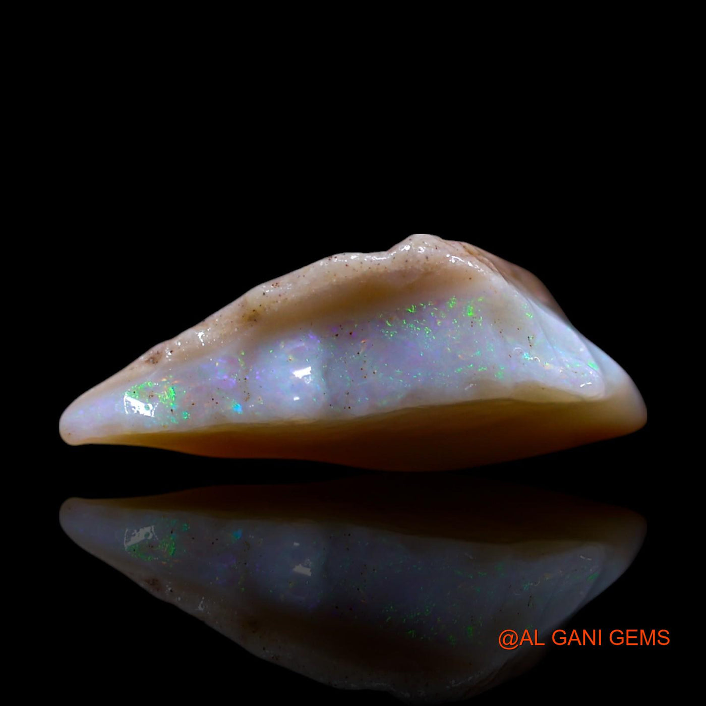 Natural Untreated Fire Opal Loose Gemstone Fancy Rough From Australia 5.00 Cts 19x15x5 mm RF-877
