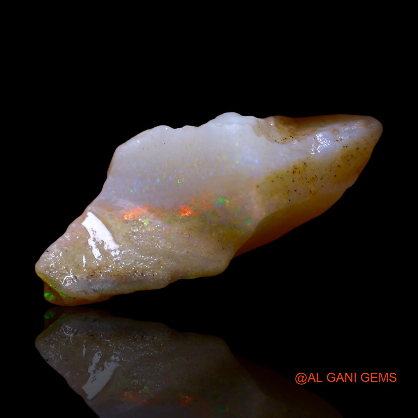 Natural Fire Opal Gemstone 3.00 Cts Loose Fancy Rough From Australia 18x7x7 mm RF-87