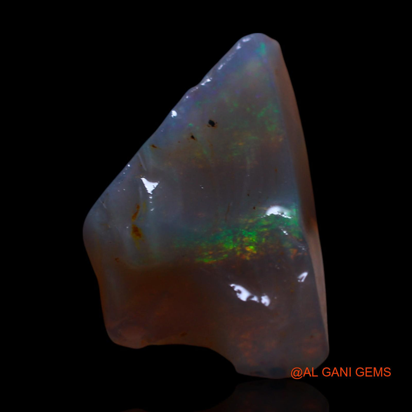 Natural Fire Opal Gemstone 4.00 Cts Loose Fancy Rough From Australia 16x12x5 mm RF-890
