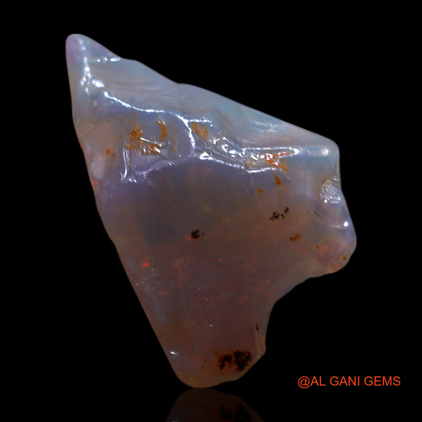 Natural Fire Opal Gemstone 4.00 Cts Loose Fancy Rough From Australia 16x12x5 mm RF-890
