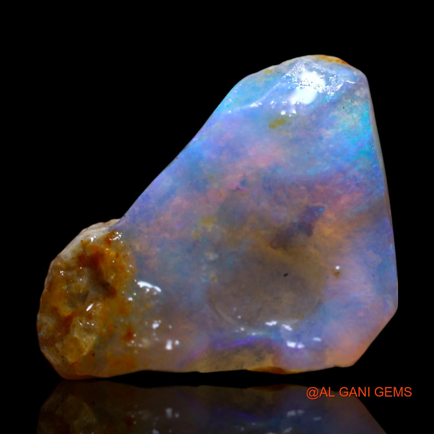 Natural Fire Opal Gemstone 5.00 Cts Loose Fancy Rough From Australia 16x12x5 mm RF-898