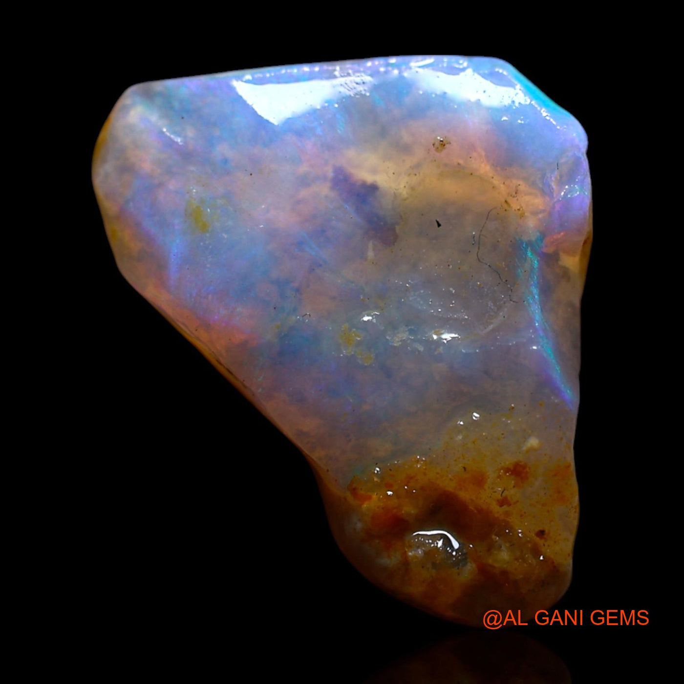 Natural Fire Opal Gemstone 5.00 Cts Loose Fancy Rough From Australia 16x12x5 mm RF-898