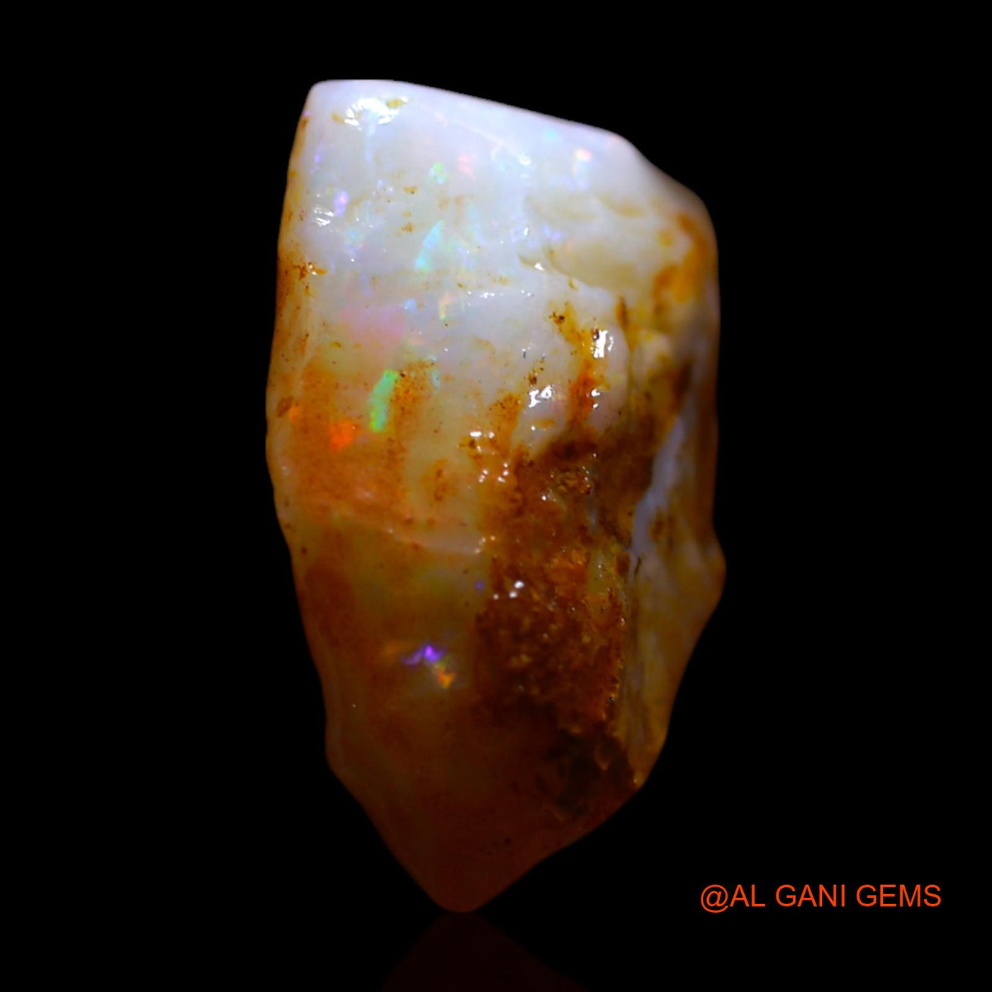 Natural Untreated Fire Opal Loose Gemstone Fancy Rough From Australia 4.00 Cts 14x10x6 mm RF-912