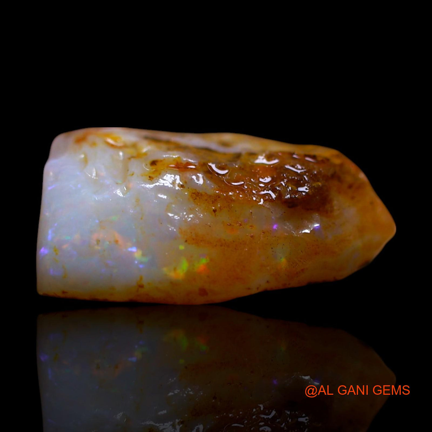 Natural Untreated Fire Opal Loose Gemstone Fancy Rough From Australia 4.00 Cts 14x10x6 mm RF-912