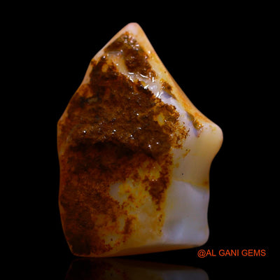 Natural Untreated Fire Opal Loose Gemstone Fancy Rough From Australia 4.00 Cts 14x10x6 mm RF-912