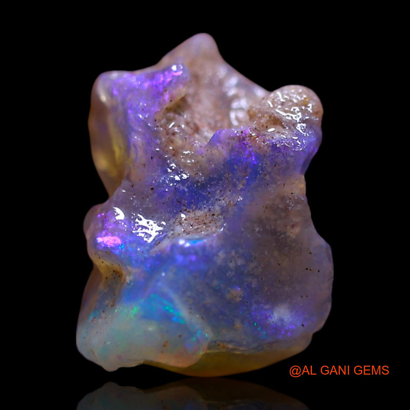 Natural Untreated Fire Opal Loose Gemstone Fancy Rough From Australia 5.00 Cts 13x11x9 mm RF-913