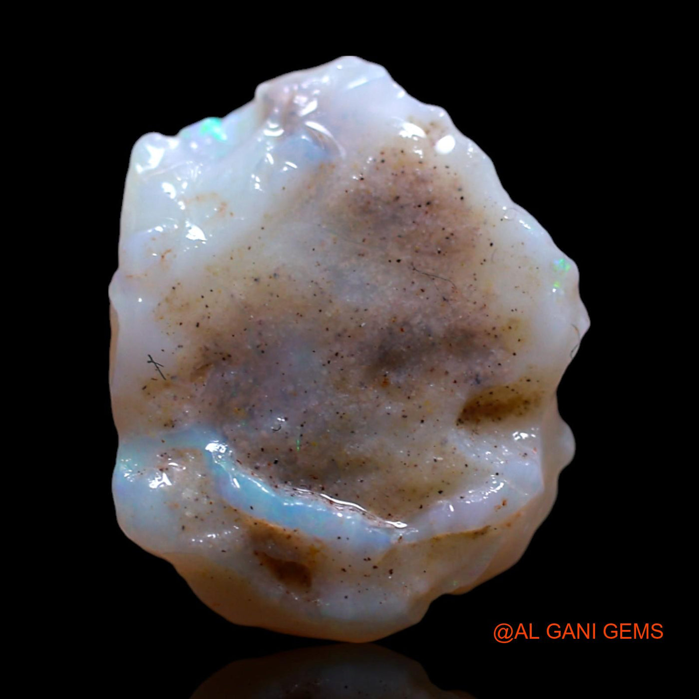 Natural Fire Opal Gemstone 4.00 Cts Loose Fancy Rough From Australia 13x11x6 mm RF-917