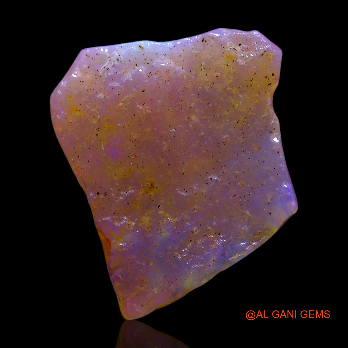 Natural Untreated Fire Opal Loose Gemstone Fancy Rough From Australia 2.00 Cts 15x13x2 mm RF-91