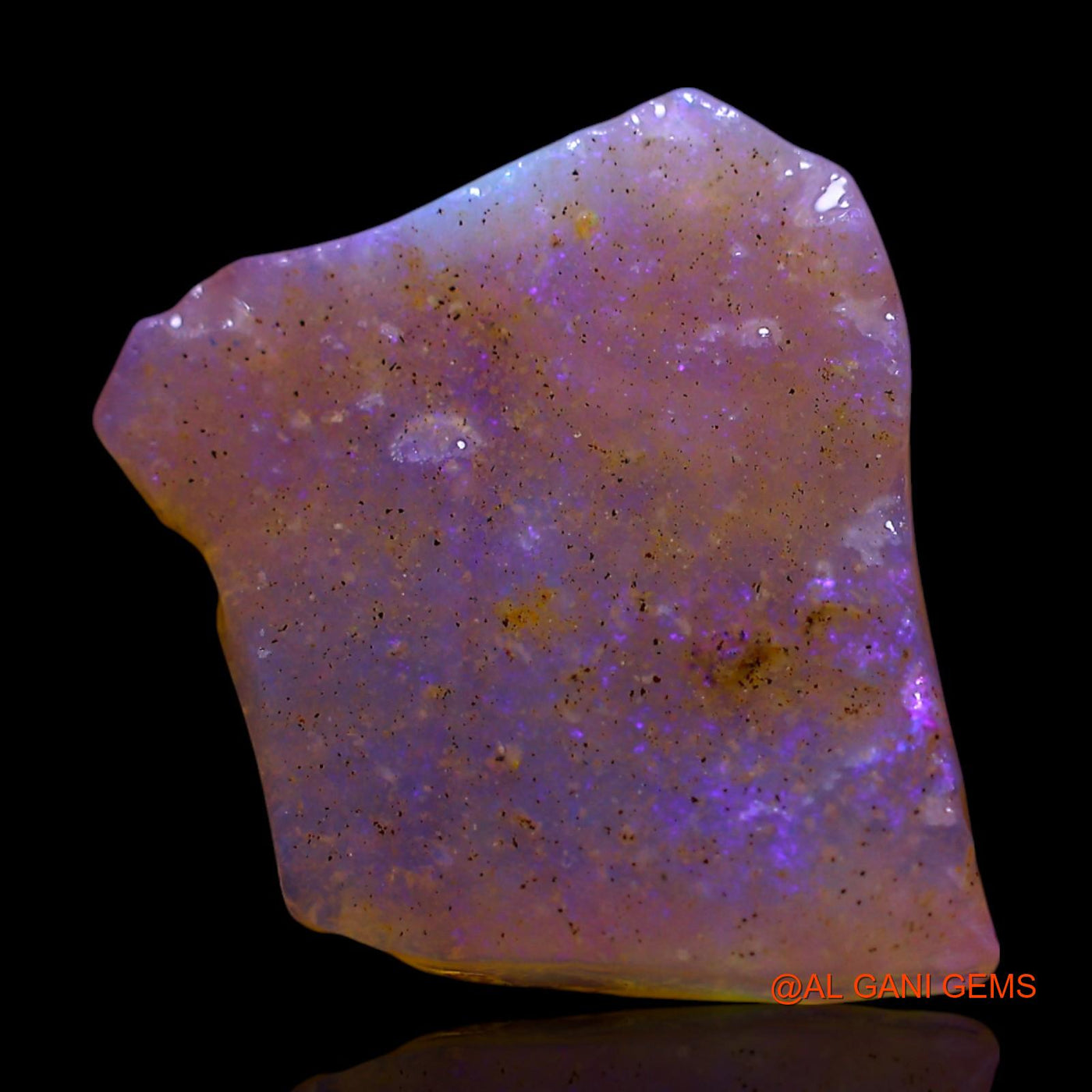 Natural Untreated Fire Opal Loose Gemstone Fancy Rough From Australia 2.00 Cts 15x13x2 mm RF-91
