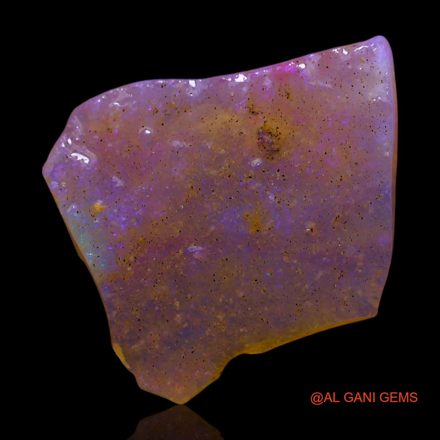 Natural Untreated Fire Opal Loose Gemstone Fancy Rough From Australia 2.00 Cts 15x13x2 mm RF-91