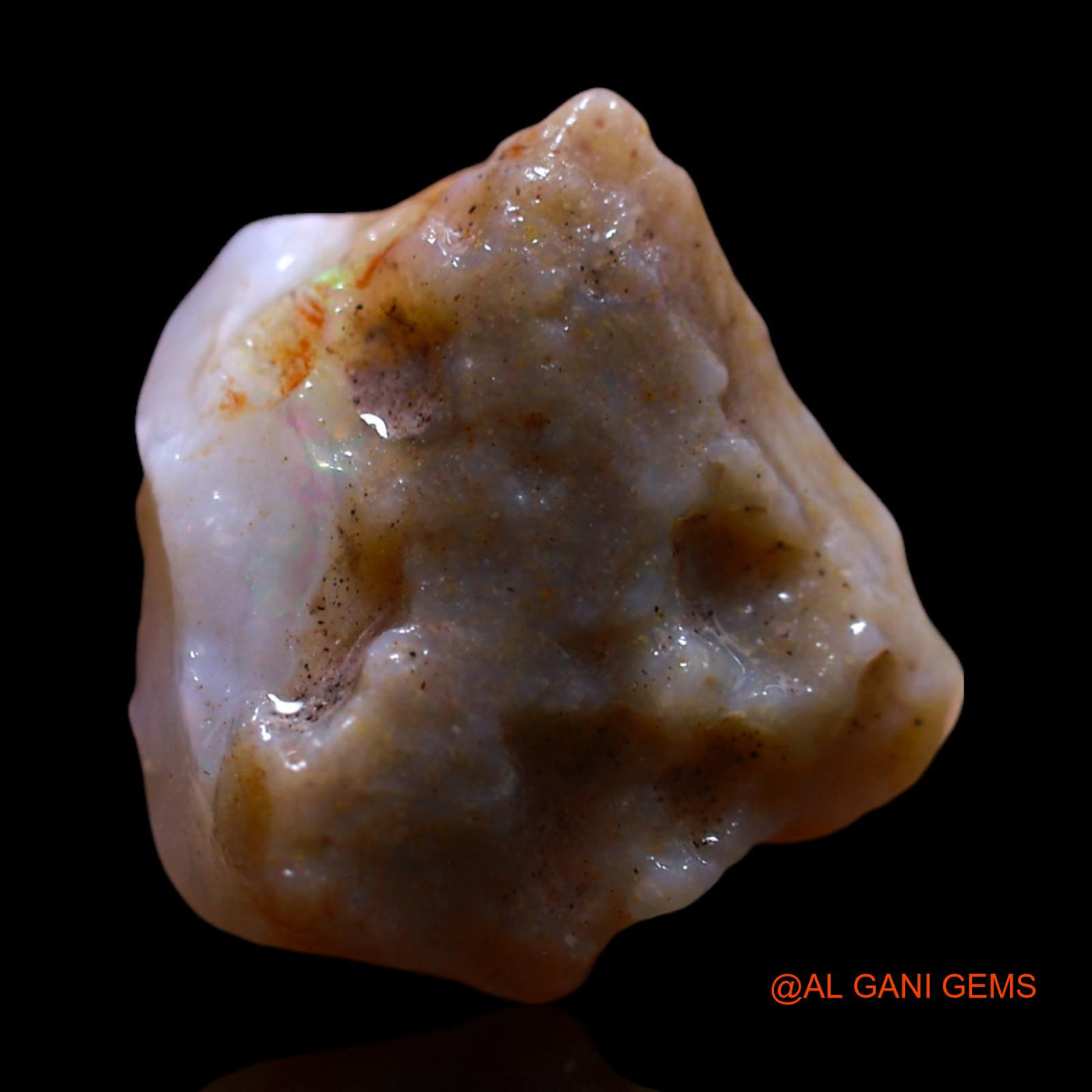 Natural Untreated Fire Opal Loose Gemstone Fancy Rough From Australia 4.00 Cts 13x11x6 mm RF-924