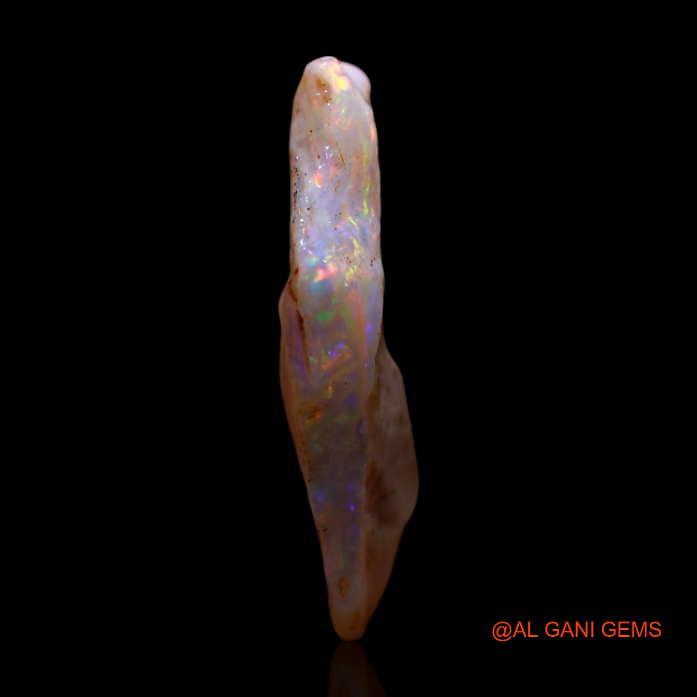 Natural Untreated Fire Opal Loose Gemstone Fancy Rough From Australia 3.00 Cts 14x13x3 mm RF-931