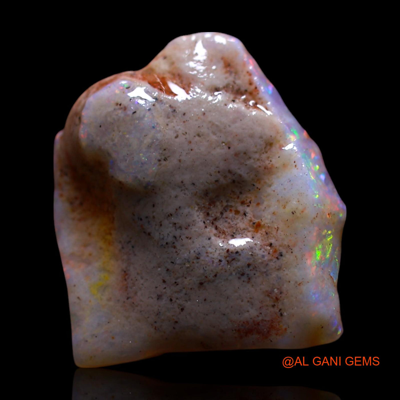 Natural Untreated Fire Opal Loose Gemstone Fancy Rough From Australia 3.00 Cts 14x13x3 mm RF-931
