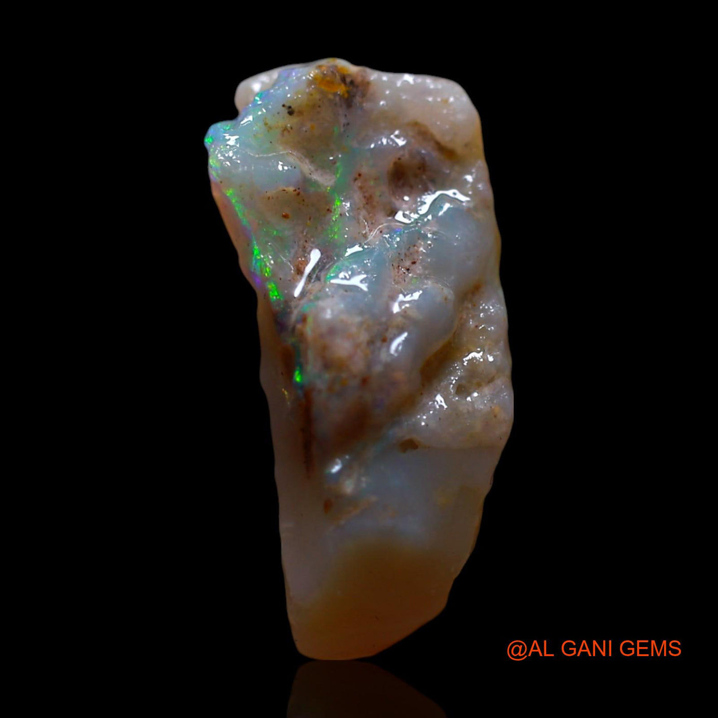Natural Untreated Fire Opal Loose Gemstone Fancy Rough From Australia 4.00 Cts 17x9x6 mm RF-935