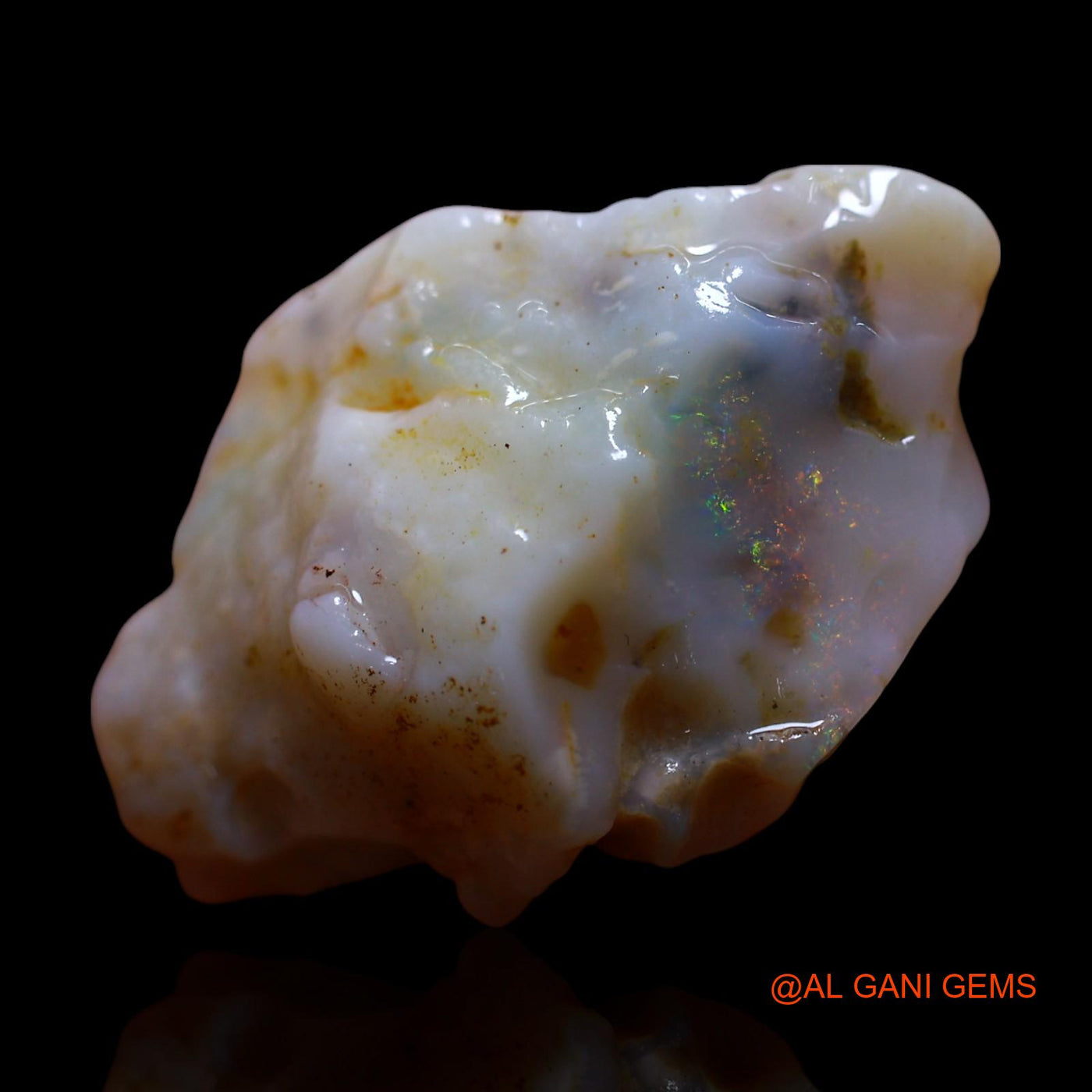 Natural Untreated Fire Opal Loose Gemstone Fancy Rough From Australia 15.00 Cts 26x17x9 mm RF-954