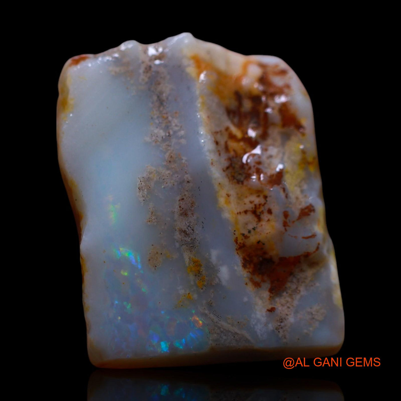 18.00 Cts Unheated Australian Fire Opal Loose Gemstone Fancy Rough Natural 21x17x6 mm RF-955