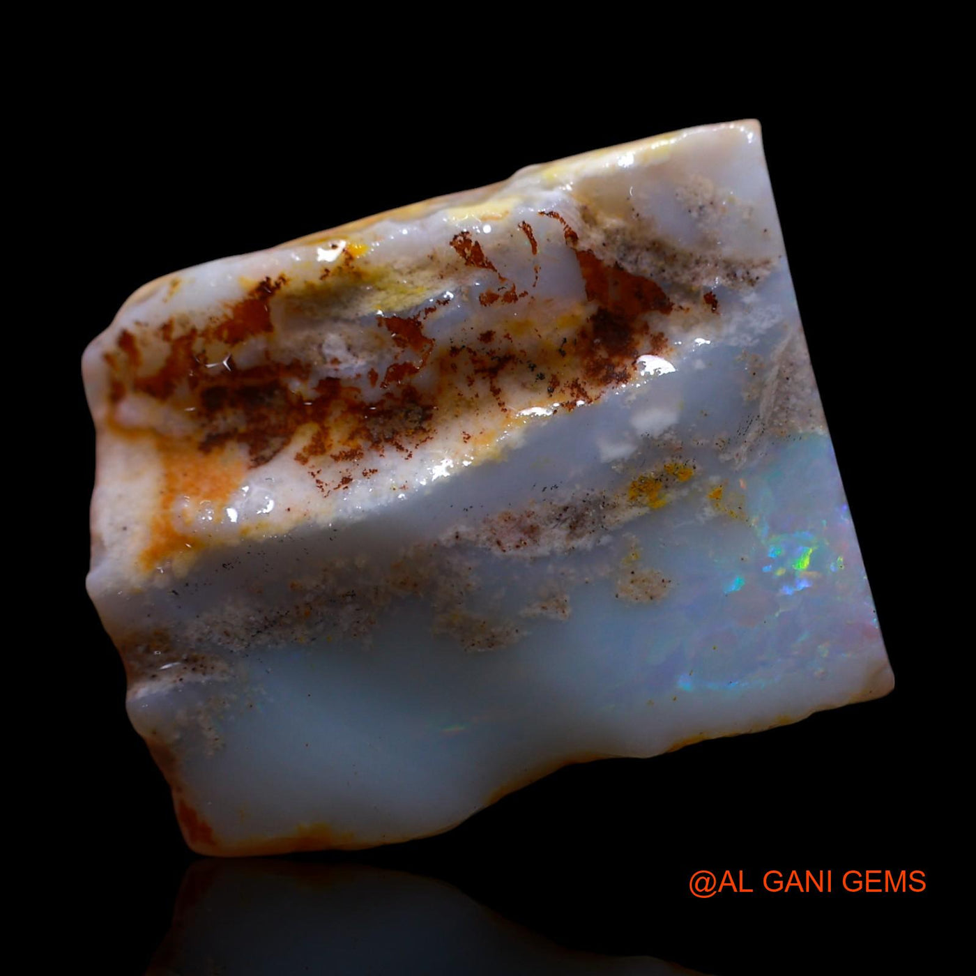 18.00 Cts Unheated Australian Fire Opal Loose Gemstone Fancy Rough Natural 21x17x6 mm RF-955