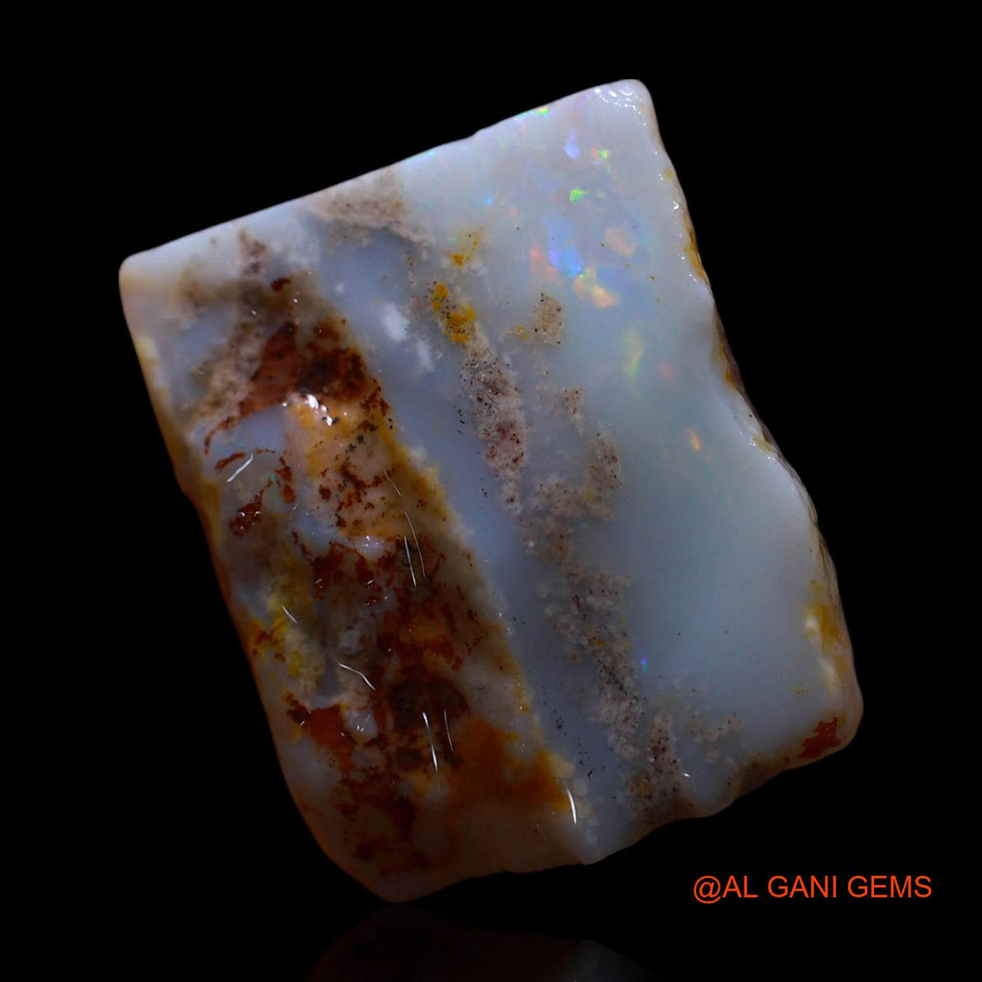 18.00 Cts Unheated Australian Fire Opal Loose Gemstone Fancy Rough Natural 21x17x6 mm RF-955