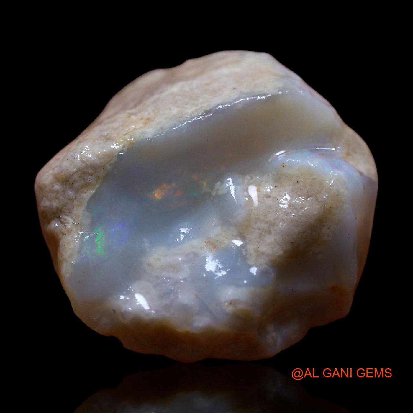 22.00 Cts Natural Australian Fire Opal Loose Gemstone Fancy Rough 22x21x12 mm RF-958