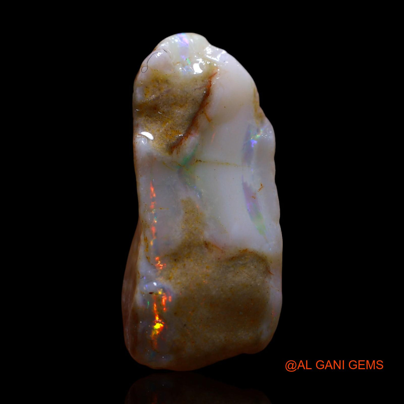 Natural Fire Opal Gemstone 15.00 Cts Loose Fancy Rough From Australia 22x11x10 mm RF-959