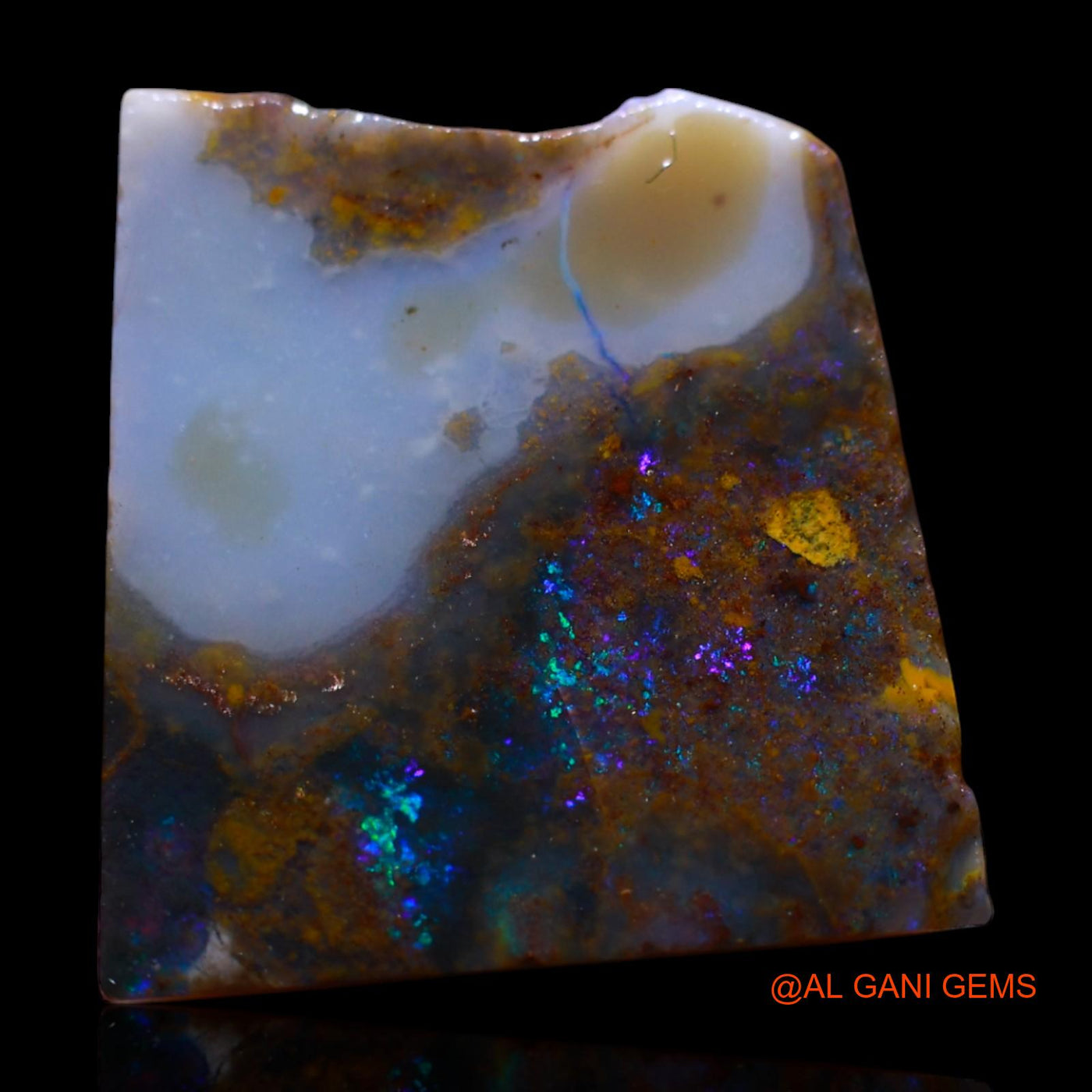 Natural Untreated Fire Opal Loose Gemstone Fancy Rough From Australia 11.00 Cts 18x17x5 mm RF-960