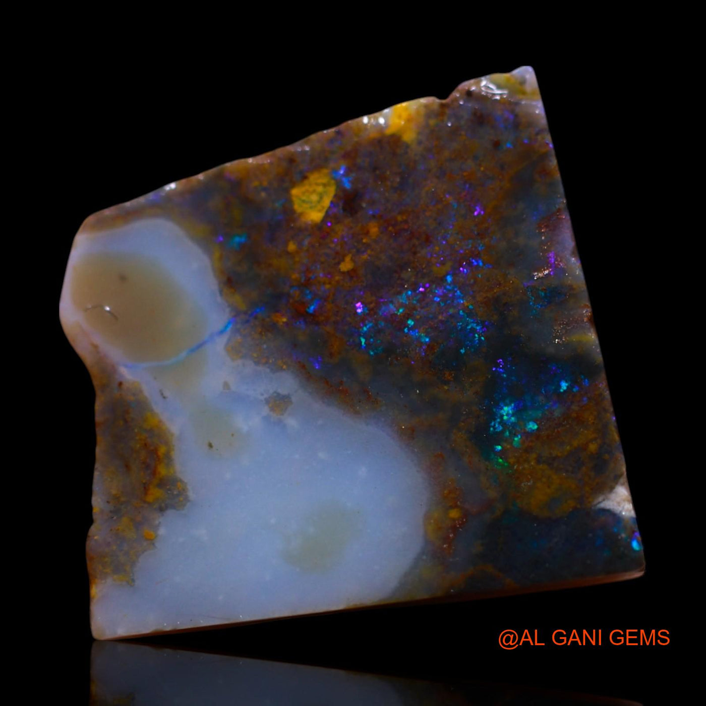 Natural Untreated Fire Opal Loose Gemstone Fancy Rough From Australia 11.00 Cts 18x17x5 mm RF-960