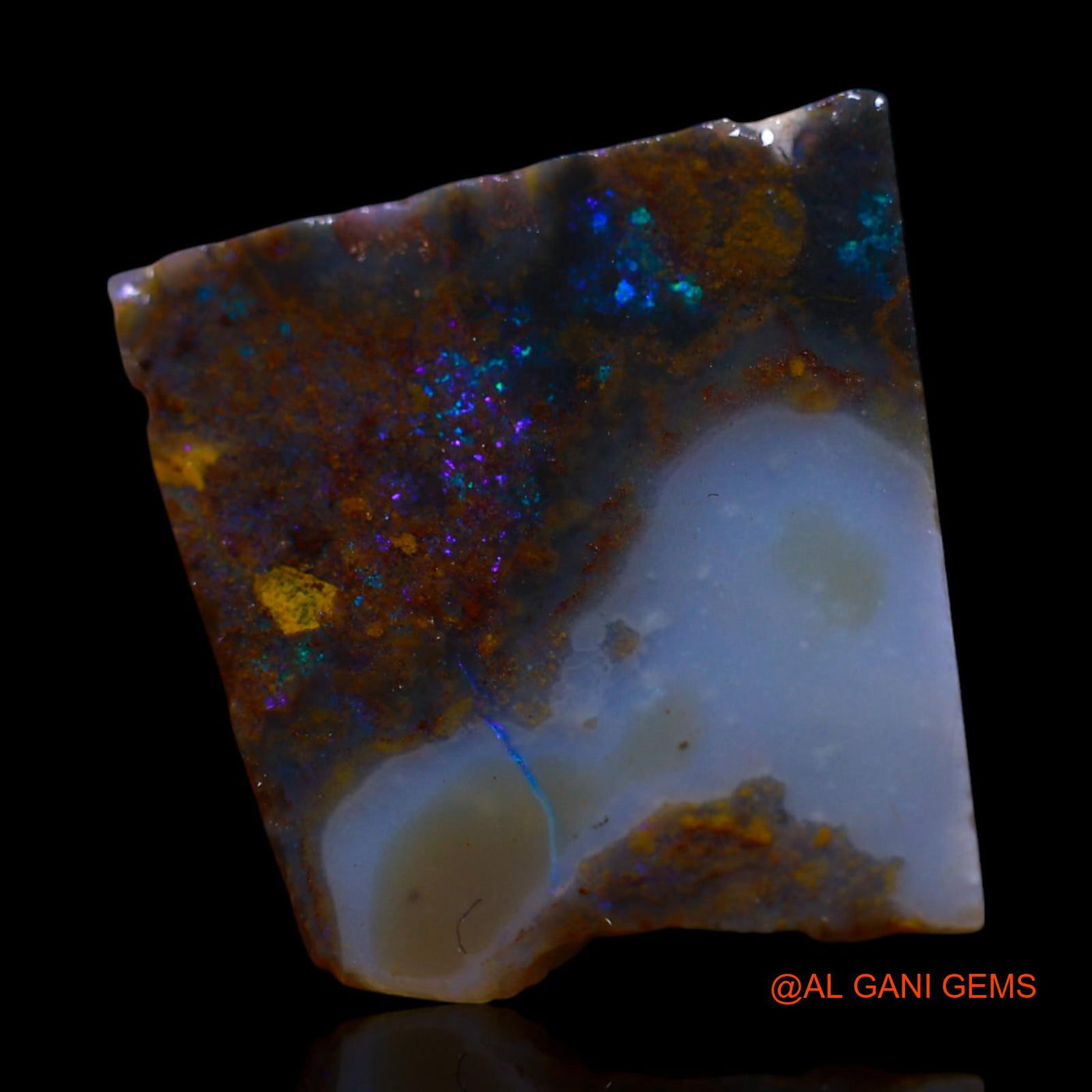 Natural Untreated Fire Opal Loose Gemstone Fancy Rough From Australia 11.00 Cts 18x17x5 mm RF-960