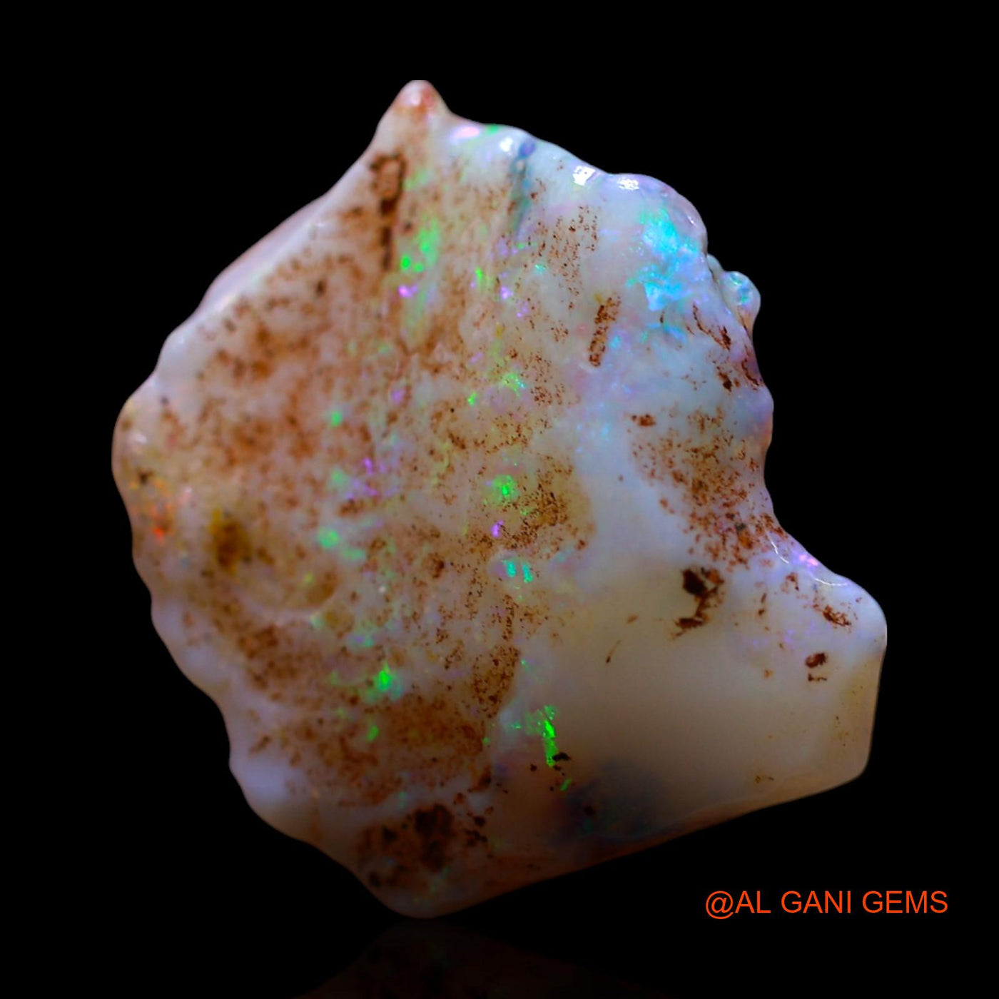 Natural Untreated Fire Opal Loose Gemstone Fancy Rough From Australia 6.00 Cts 18x15x4 mm RF-976